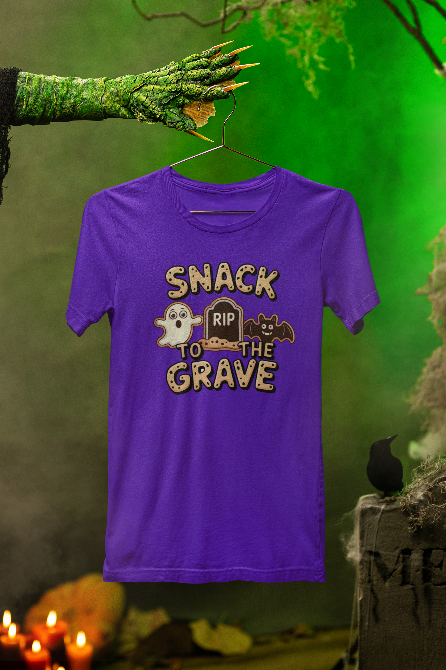 Snack To The Grave Tee – Spooky Cookie Style for Halloween Snackers