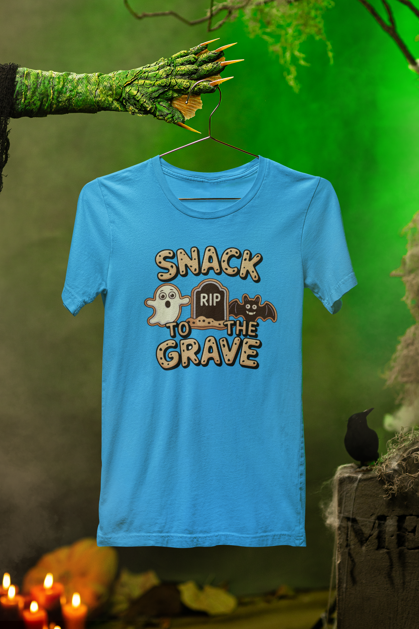 Snack To The Grave Tee – Spooky Cookie Style for Halloween Snackers