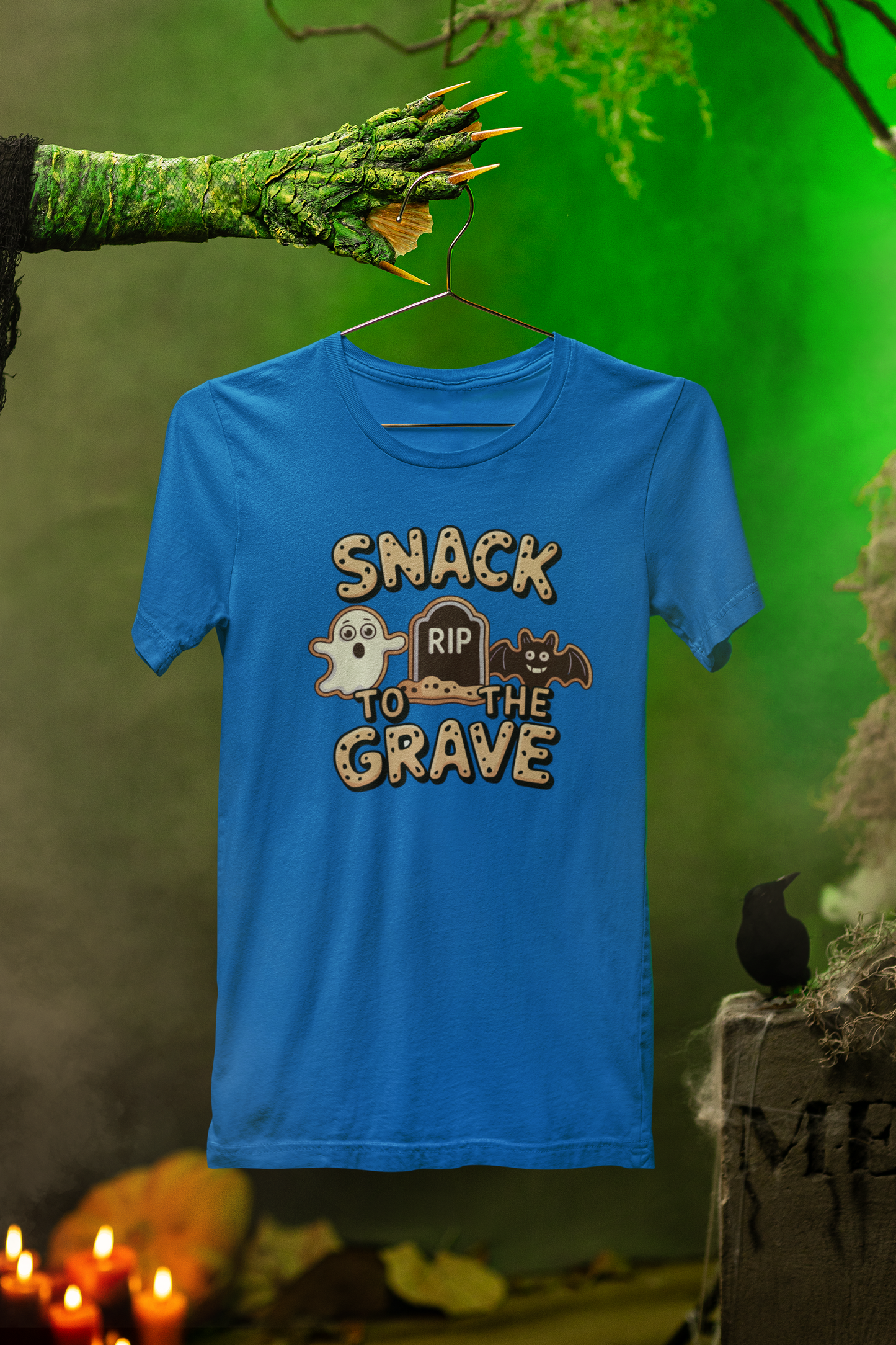 Snack To The Grave Tee – Spooky Cookie Style for Halloween Snackers