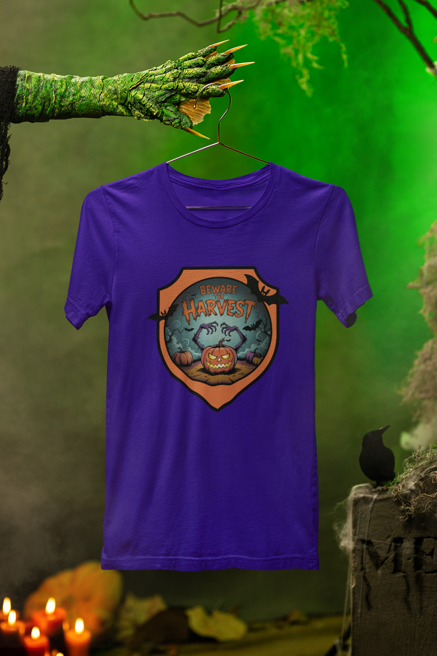 Beware the Harvest Tee – Spooky Pumpkin Patch Style for Fall Frights