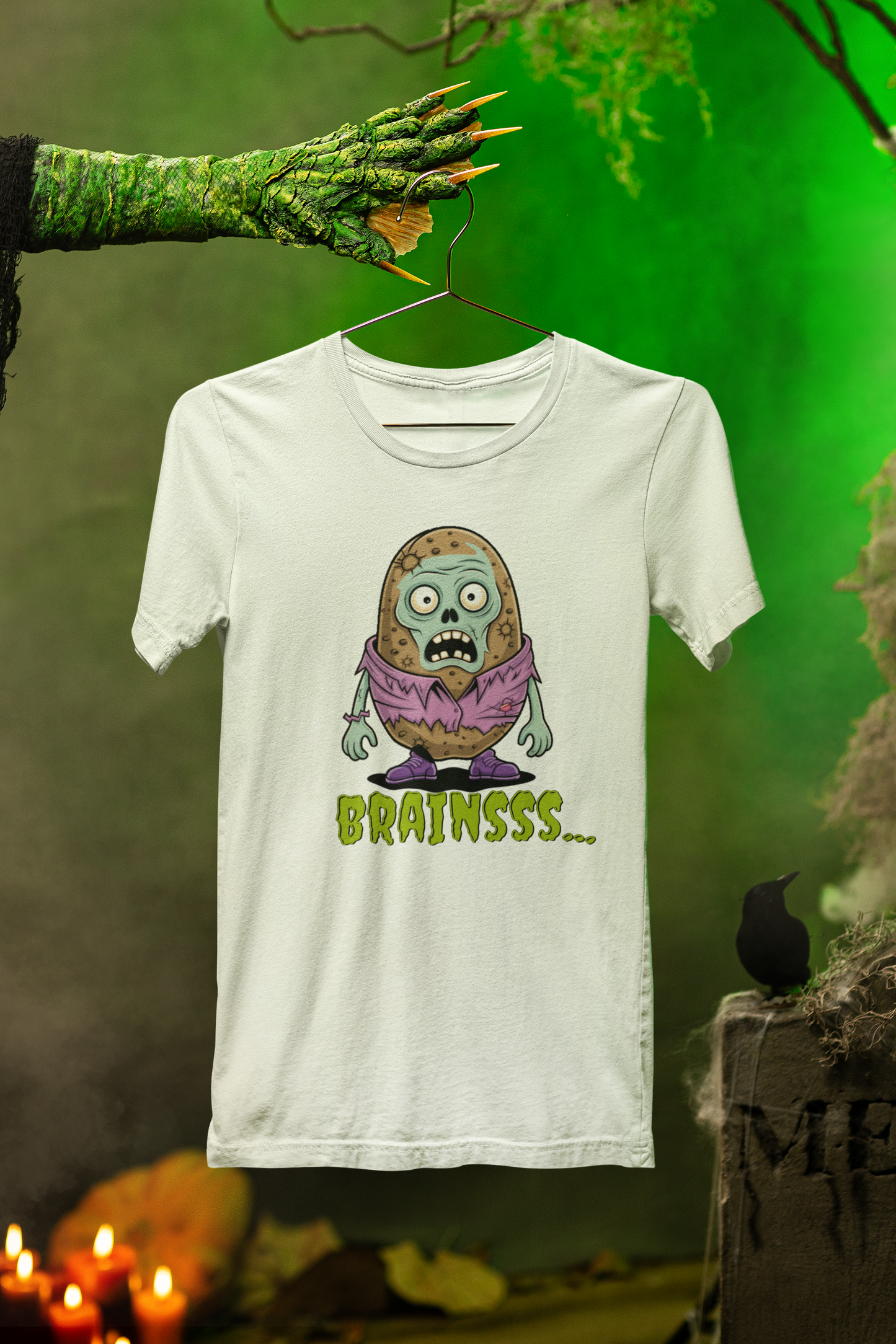 Zombie Brains Halloween Tee – Spooky Fun for Trick-or-Treaters