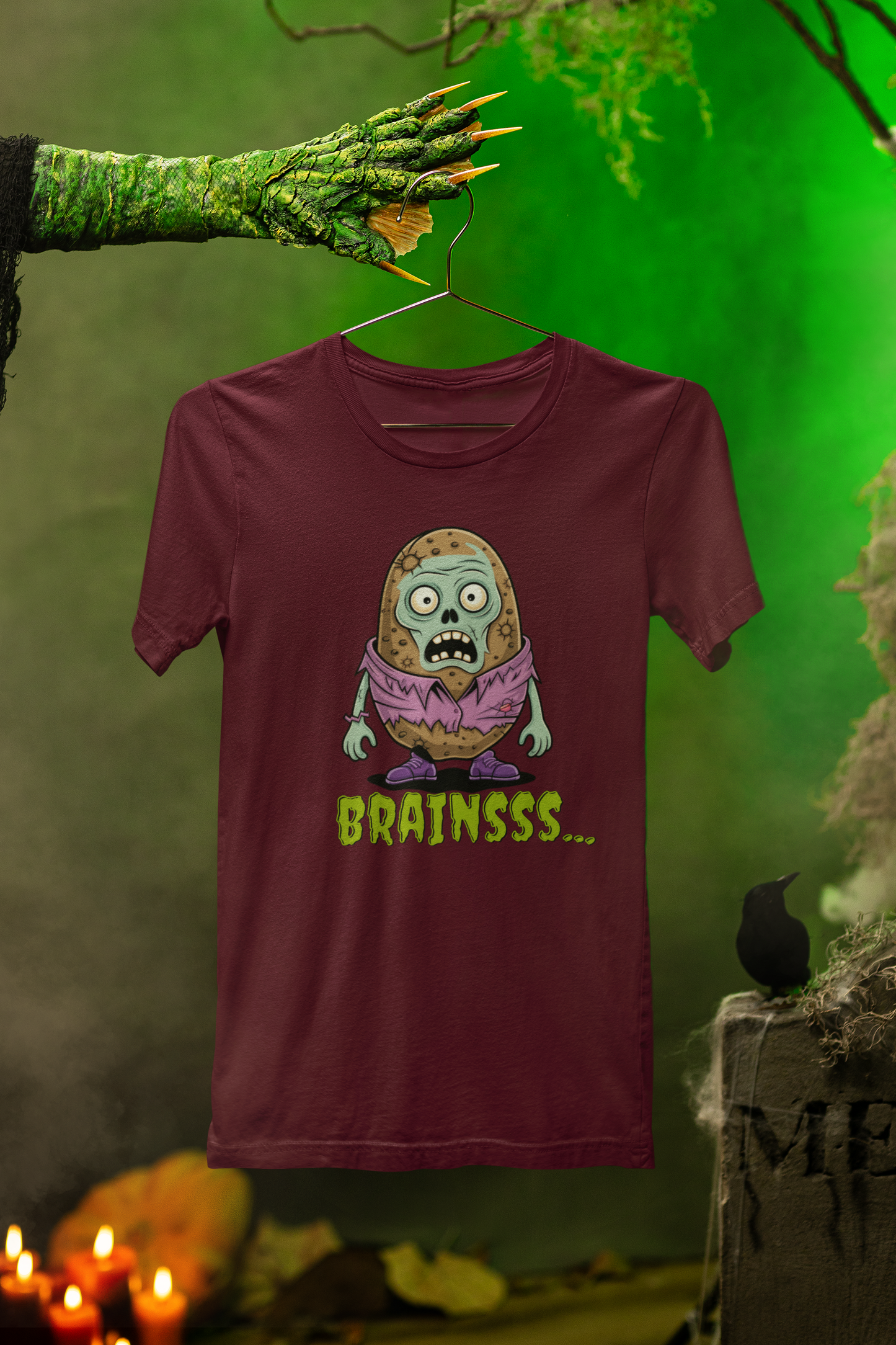 Zombie Brains Halloween Tee – Spooky Fun for Trick-or-Treaters