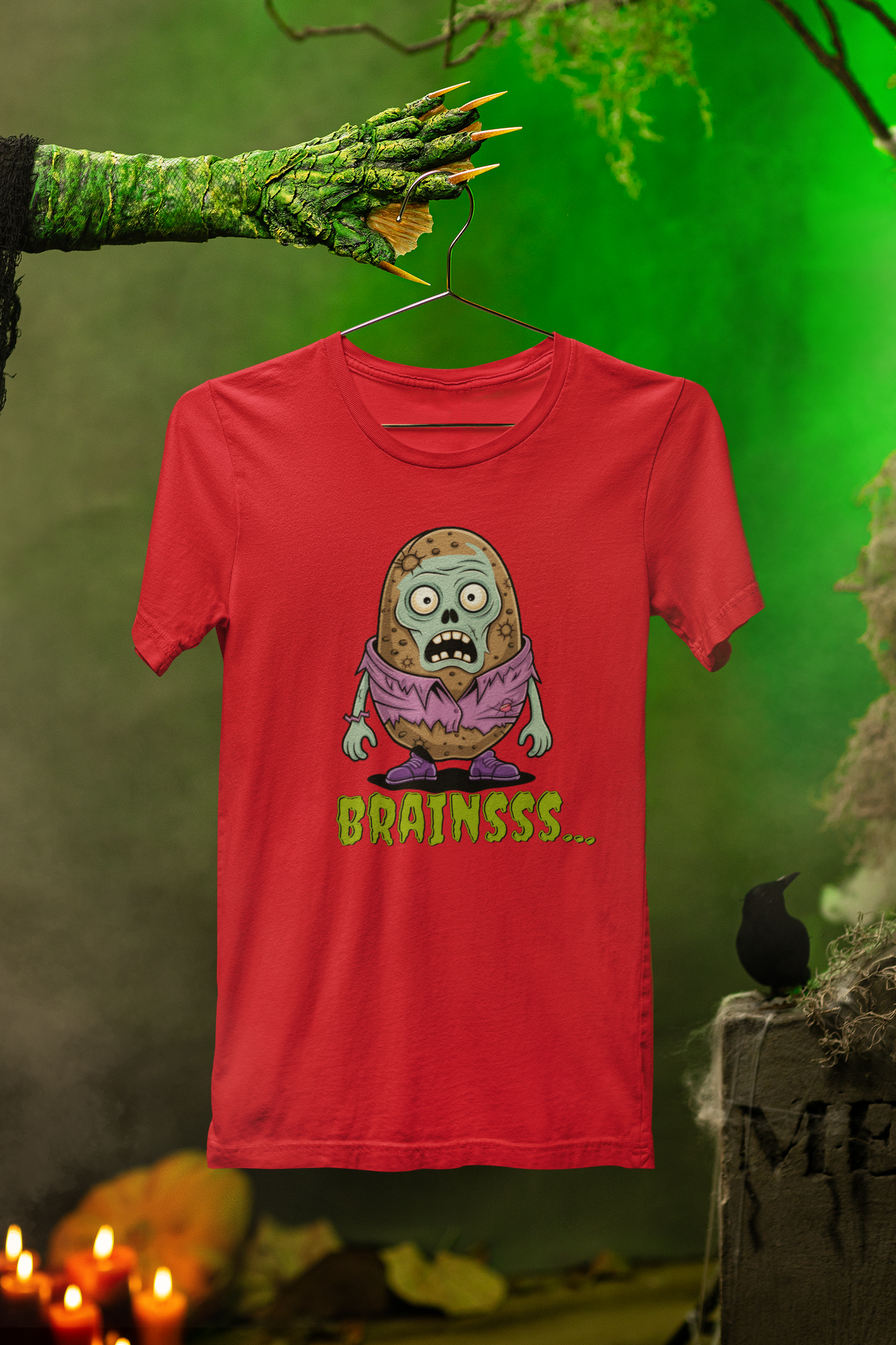 Zombie Brains Halloween Tee – Spooky Fun for Trick-or-Treaters