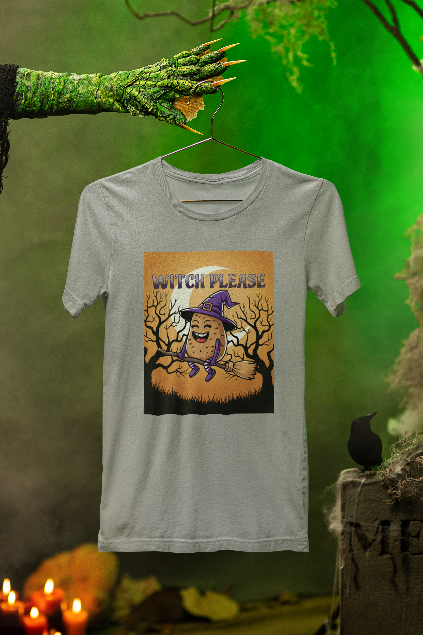Witch Please Tee – Playful Potato Magic for Spooky Season