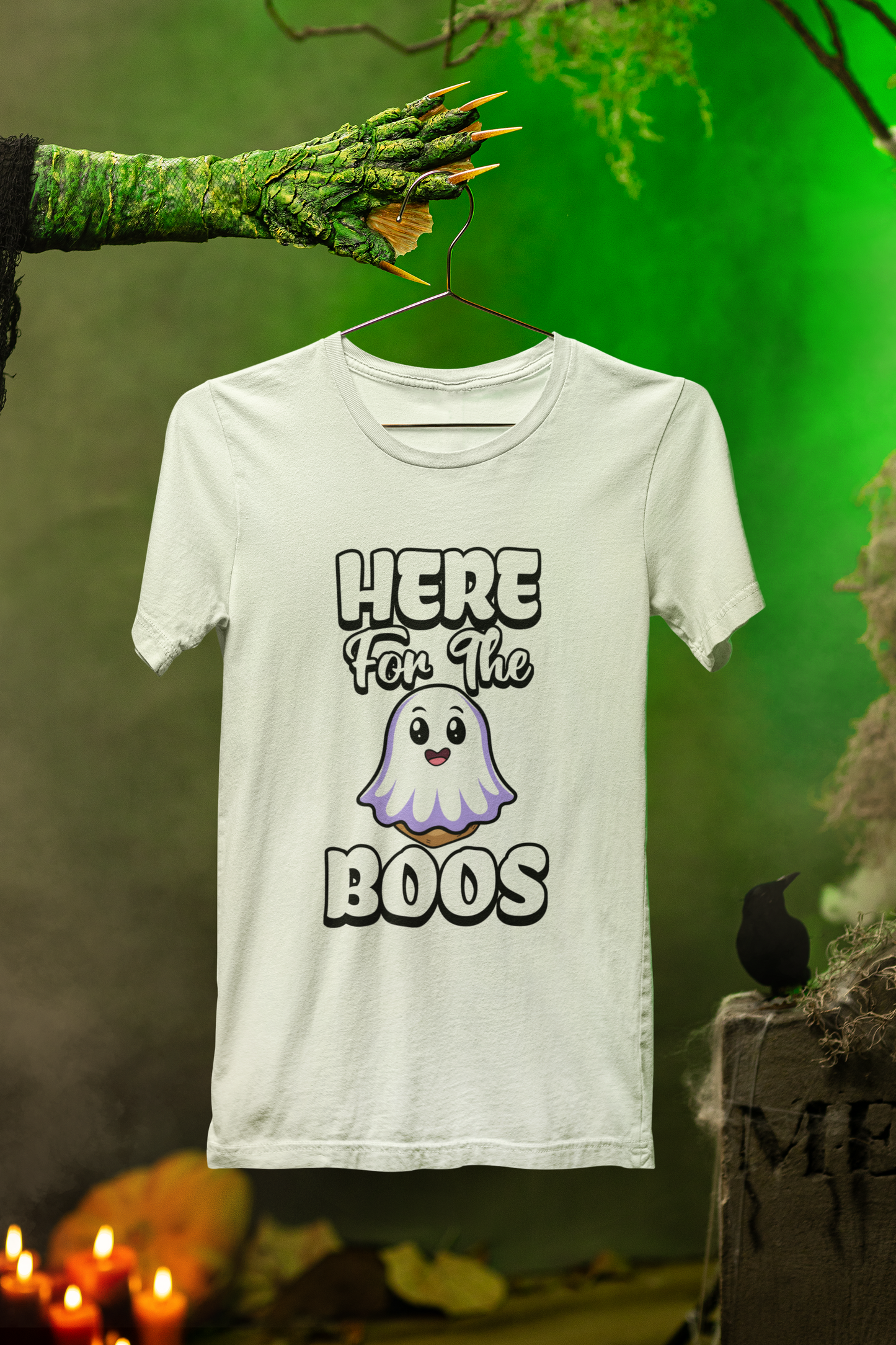 Here for the Boos Tee – Ghostly Puns & Halloween Fun for Your Crew