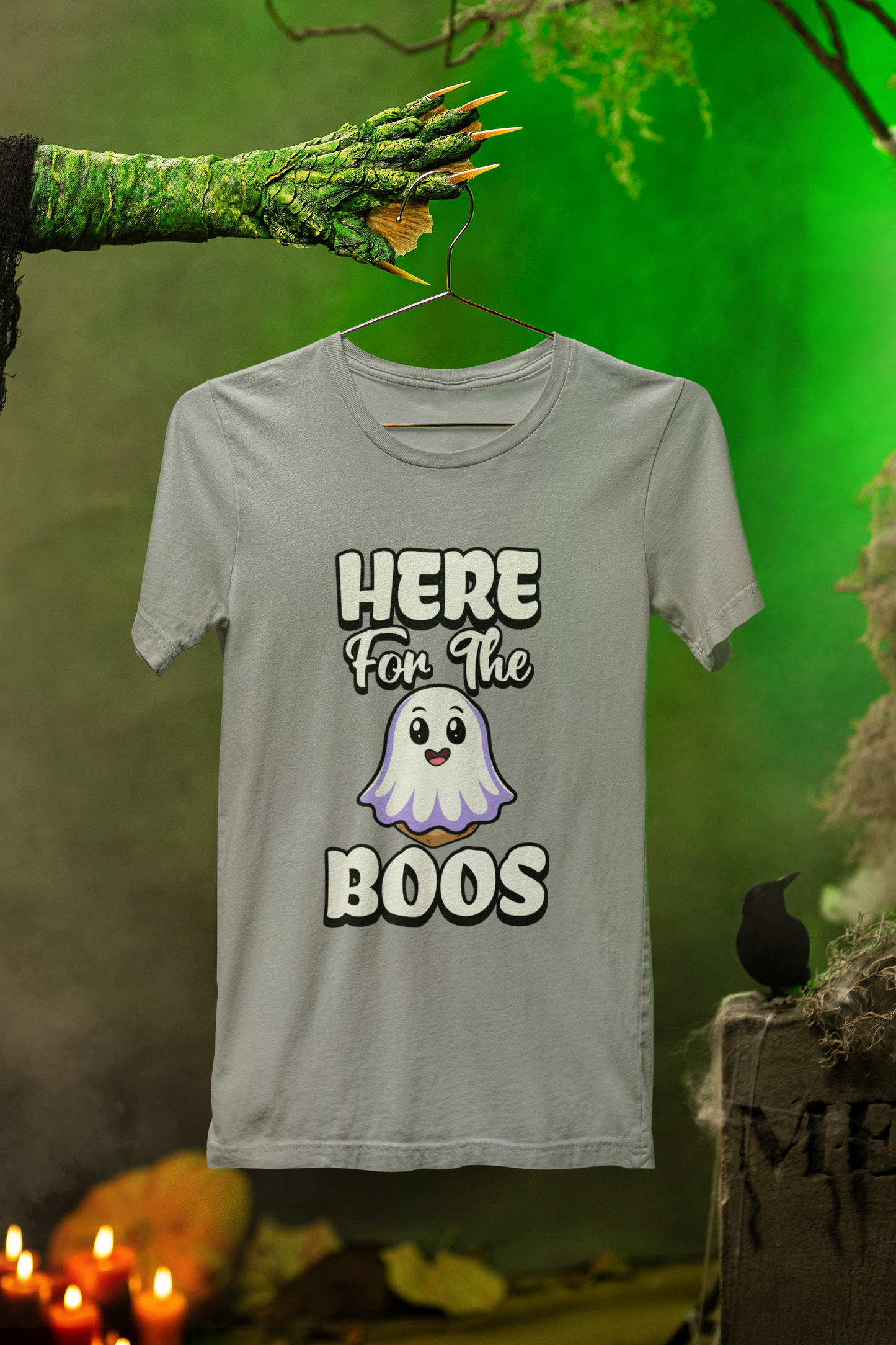 Here for the Boos Tee – Ghostly Puns & Halloween Fun for Your Crew