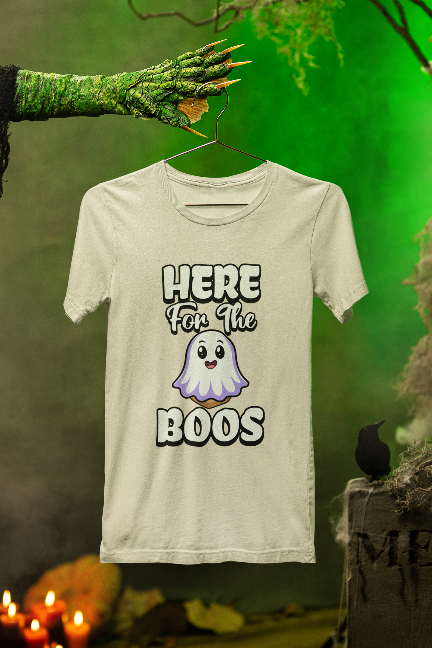 Here for the Boos Tee – Ghostly Puns & Halloween Fun for Your Crew