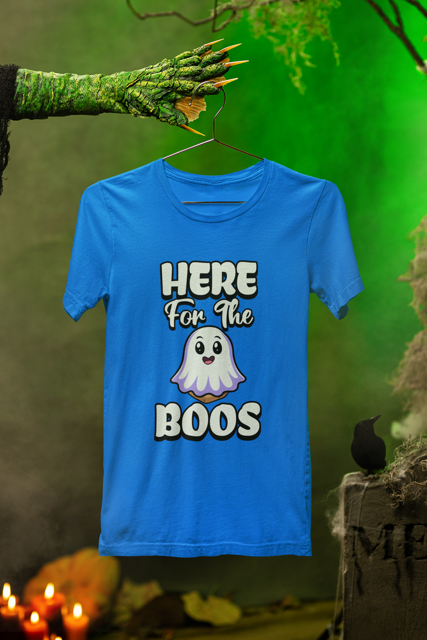 Here for the Boos Tee – Ghostly Puns & Halloween Fun for Your Crew