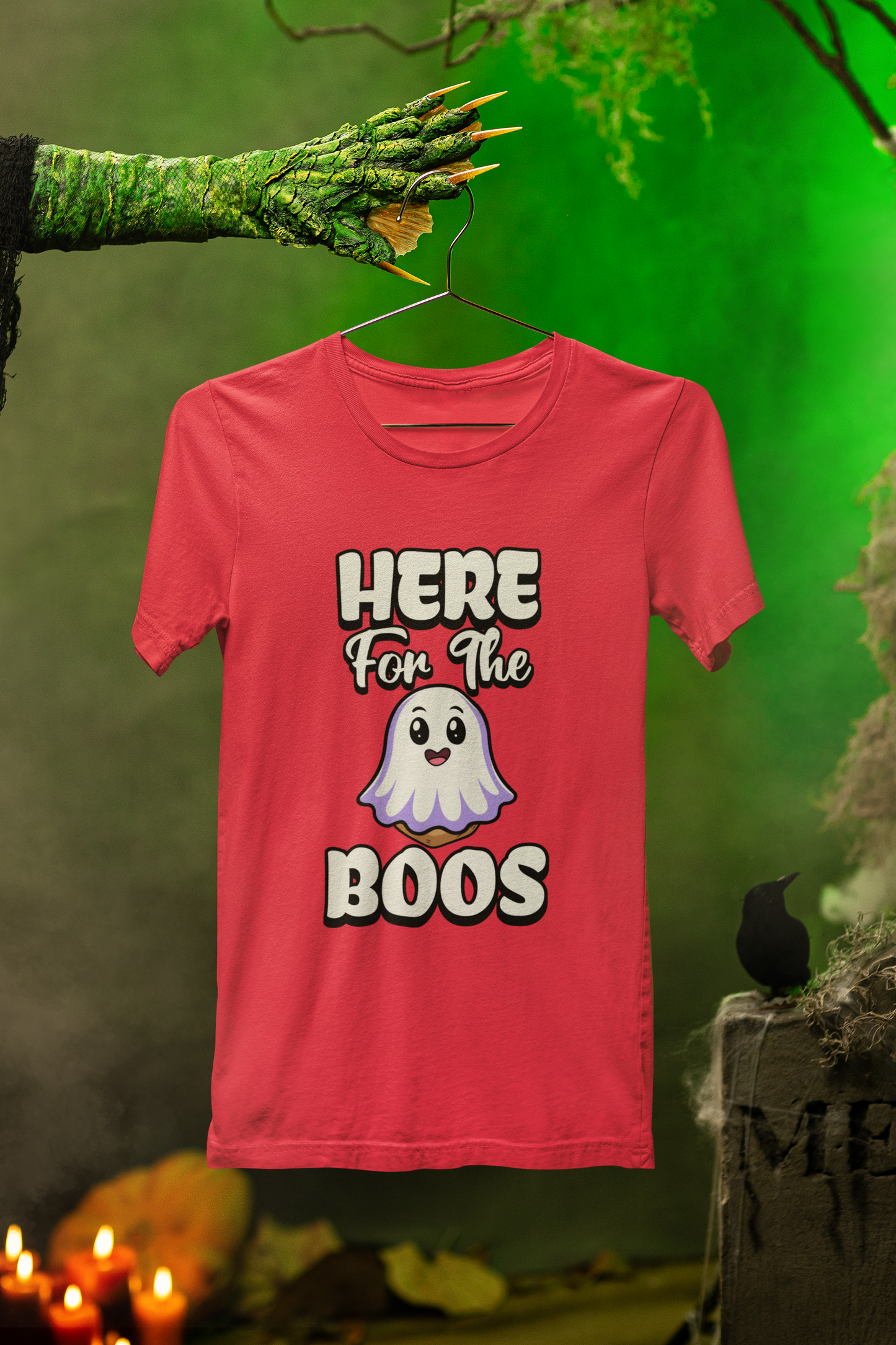 Here for the Boos Tee – Ghostly Puns & Halloween Fun for Your Crew