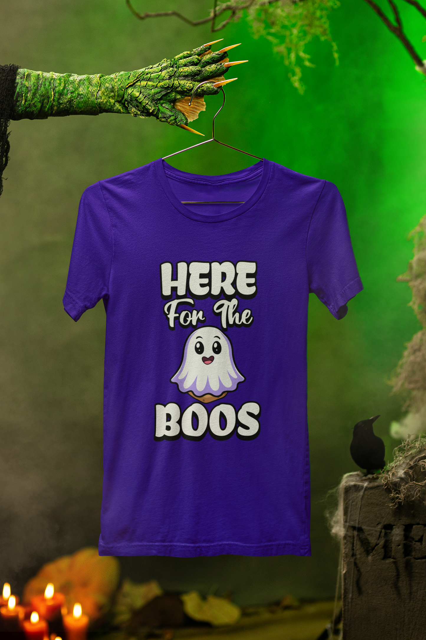 Here for the Boos Tee – Ghostly Puns & Halloween Fun for Your Crew
