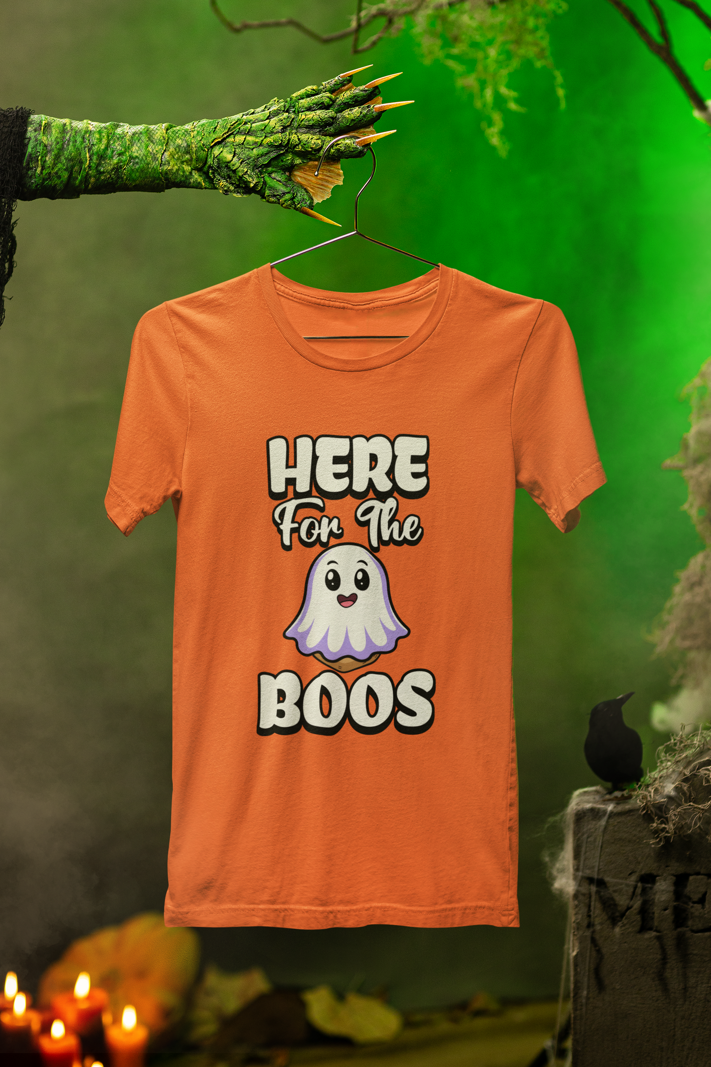Here for the Boos Tee – Ghostly Puns & Halloween Fun for Your Crew