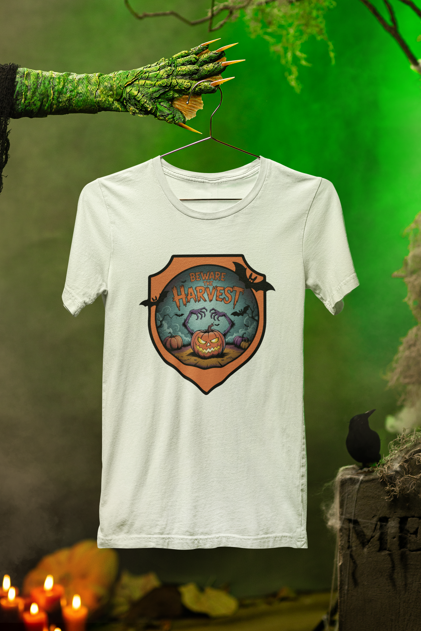 Beware the Harvest Tee – Spooky Pumpkin Patch Style for Fall Frights