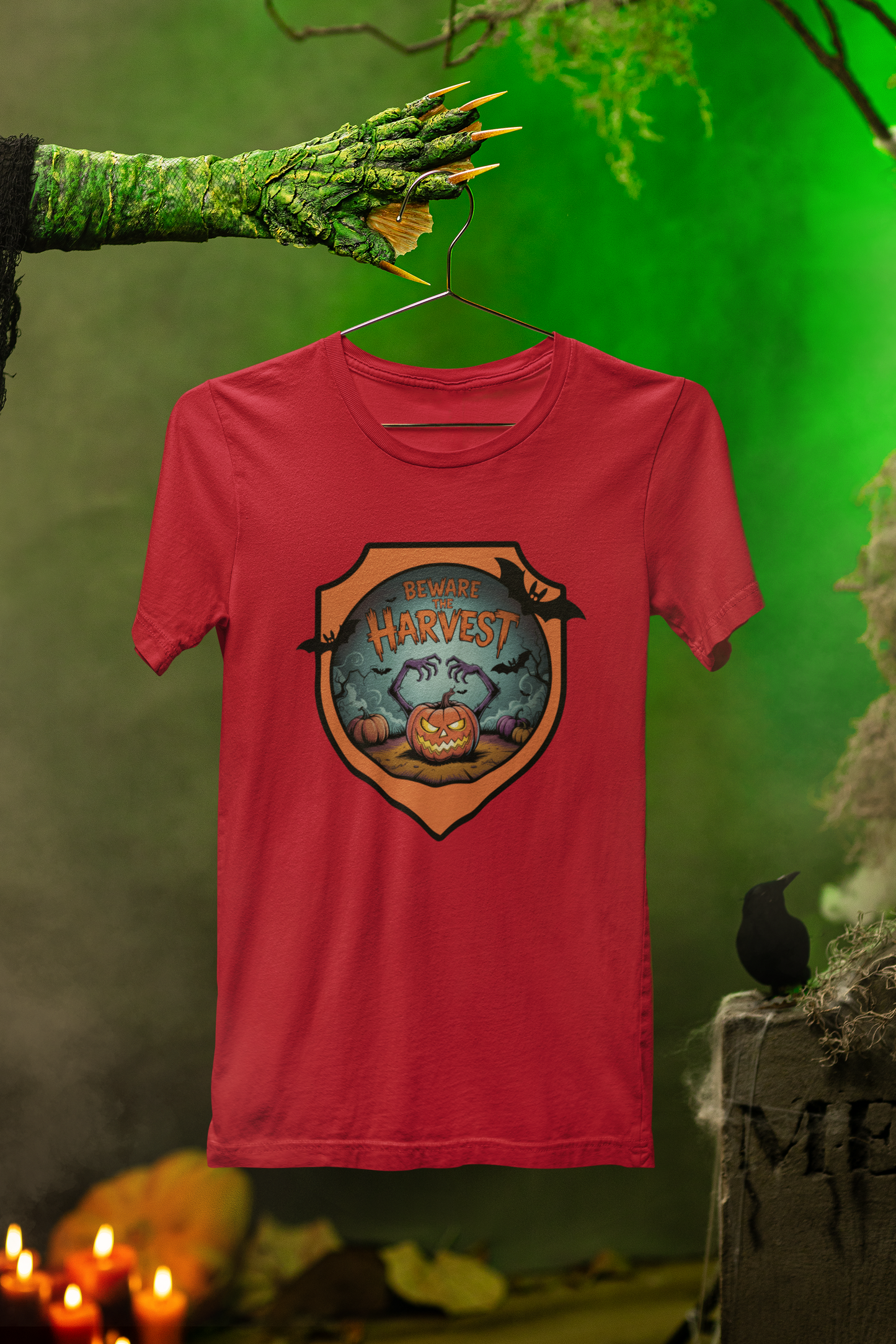 Beware the Harvest Tee – Spooky Pumpkin Patch Style for Fall Frights