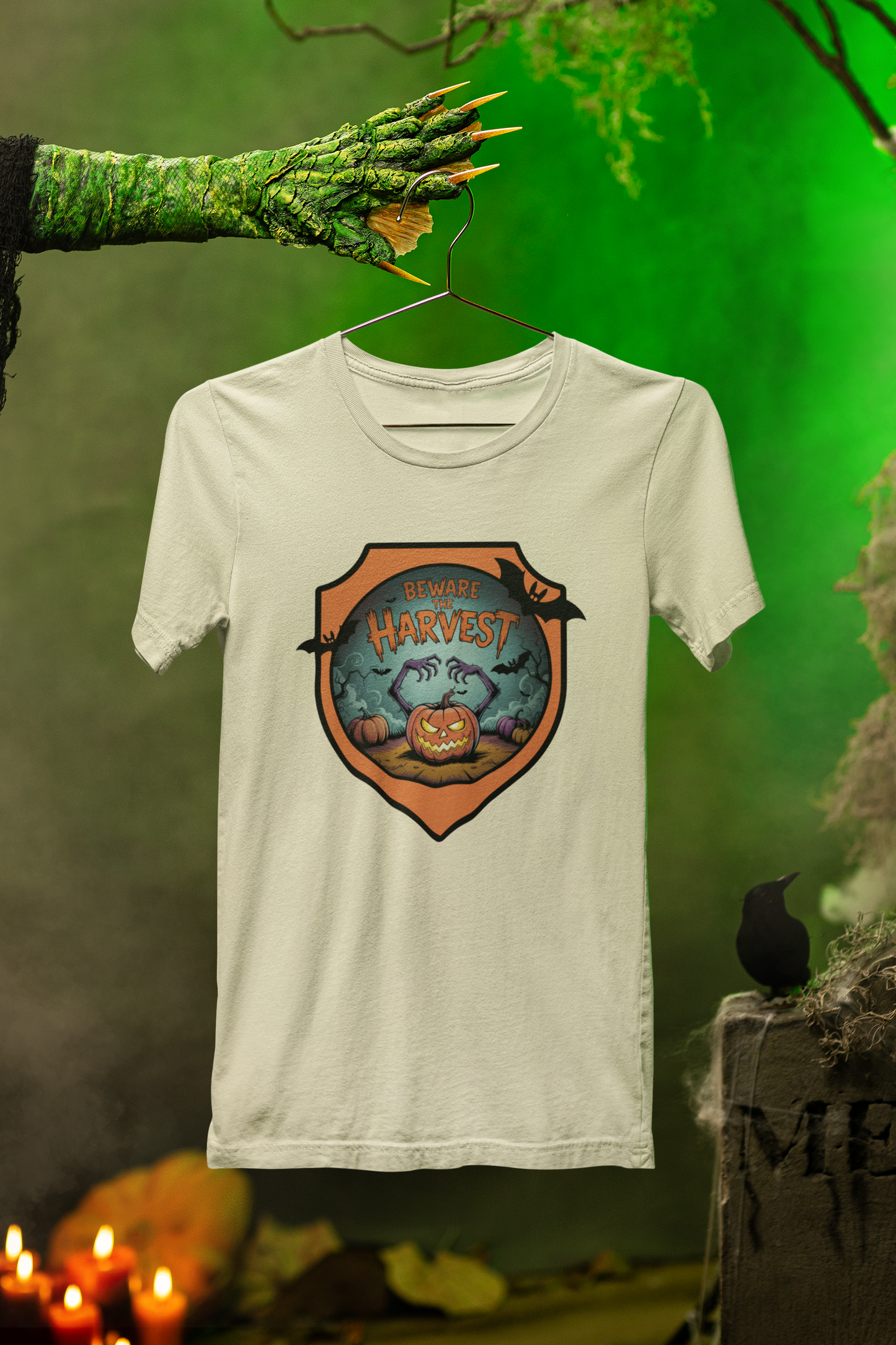 Beware the Harvest Tee – Spooky Pumpkin Patch Style for Fall Frights