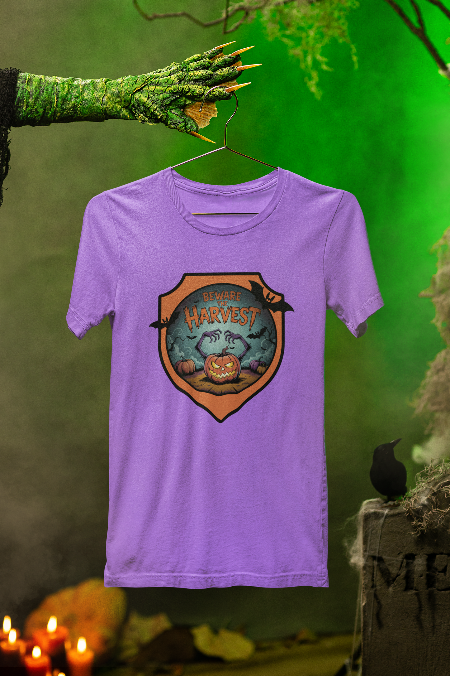 Beware the Harvest Tee – Spooky Pumpkin Patch Style for Fall Frights