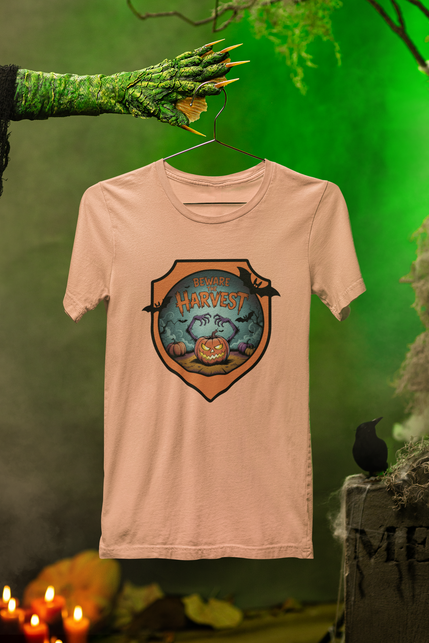 Beware the Harvest Tee – Spooky Pumpkin Patch Style for Fall Frights