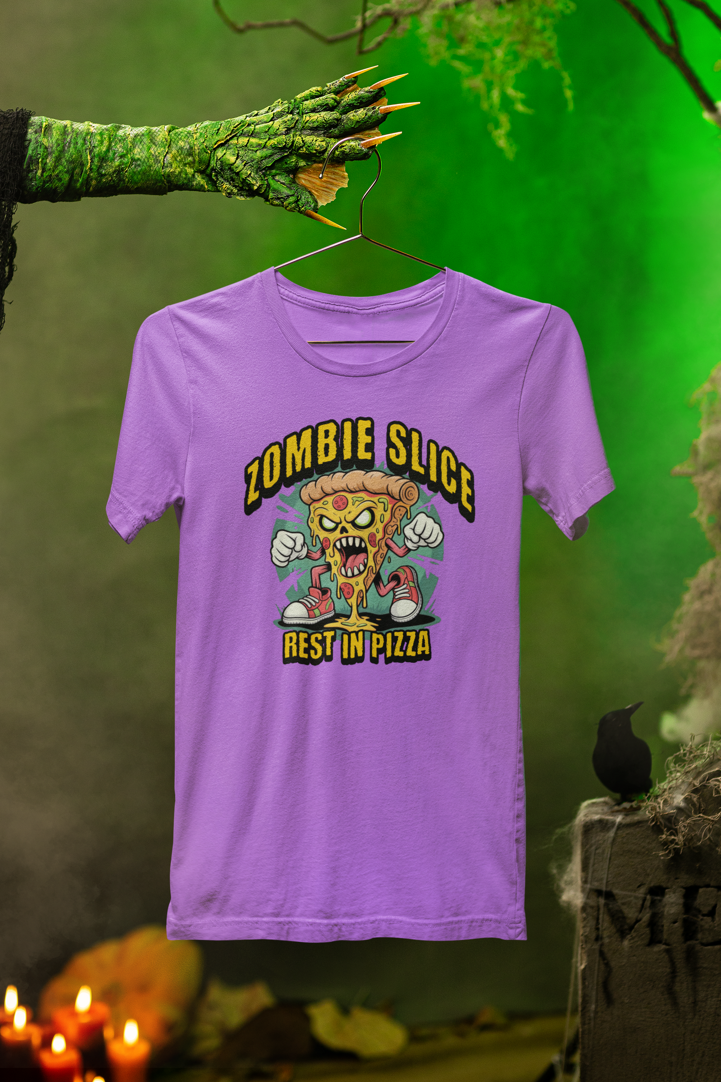 Rest In Pizza Zombie Tee – Spooky Slice Style for Halloween Fun