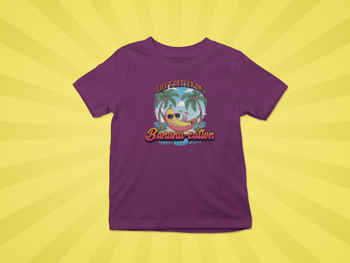 Life's Better On Banana-cation Kids Vacation Tee