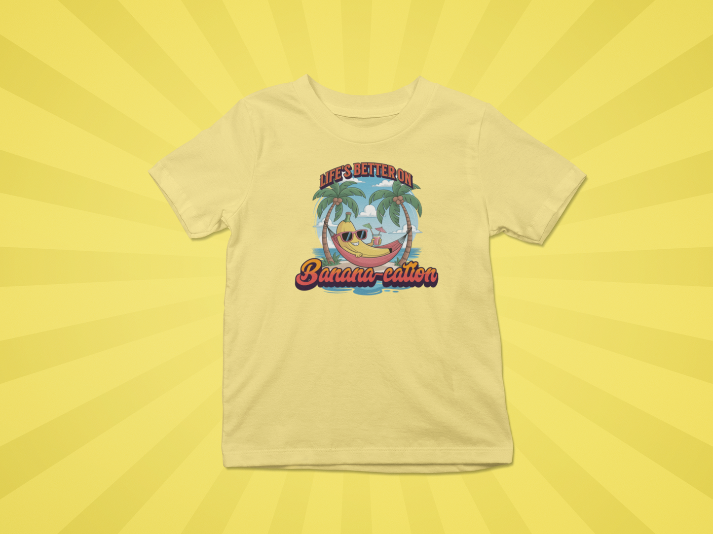 Life's Better On Banana-cation Kids Vacation Tee