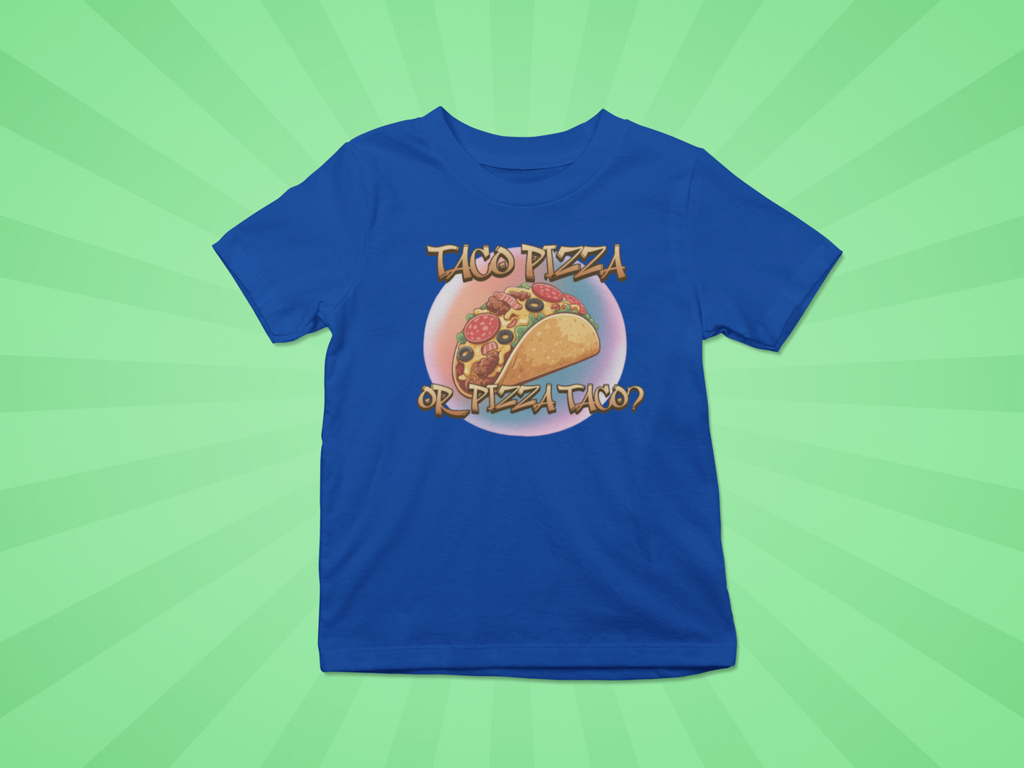 The Great Taco Pizza Debate Kids Tee