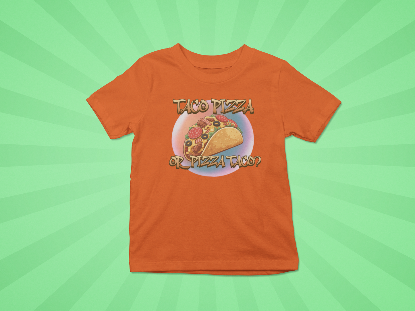 The Great Taco Pizza Debate Kids Tee