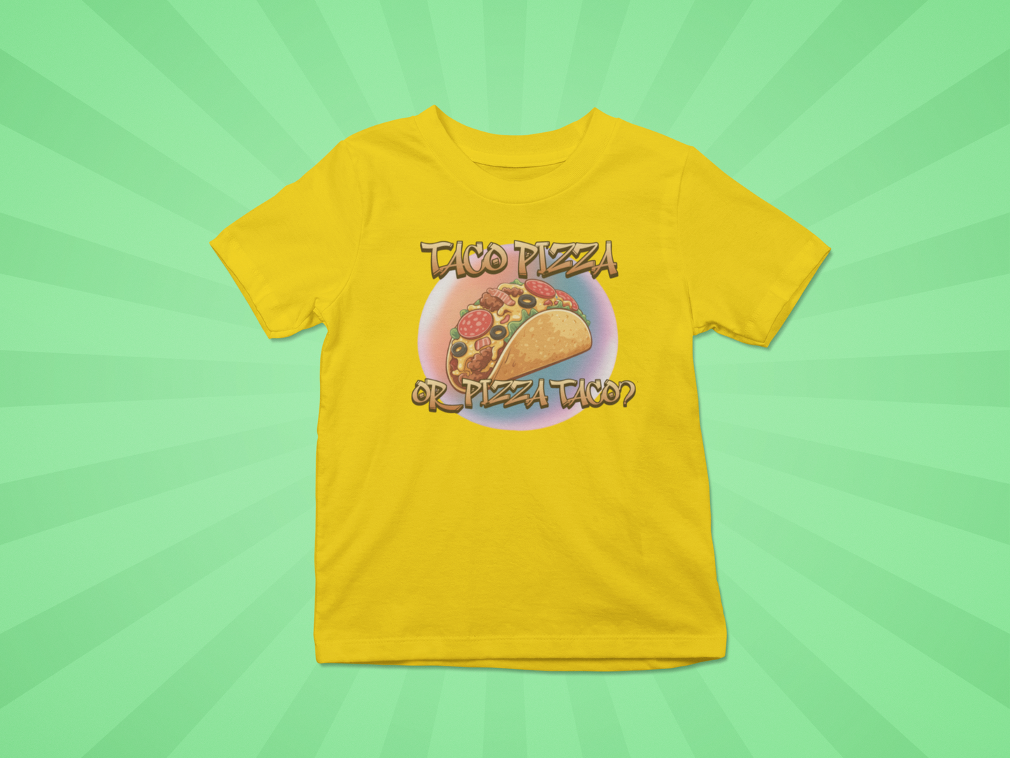 The Great Taco Pizza Debate Kids Tee