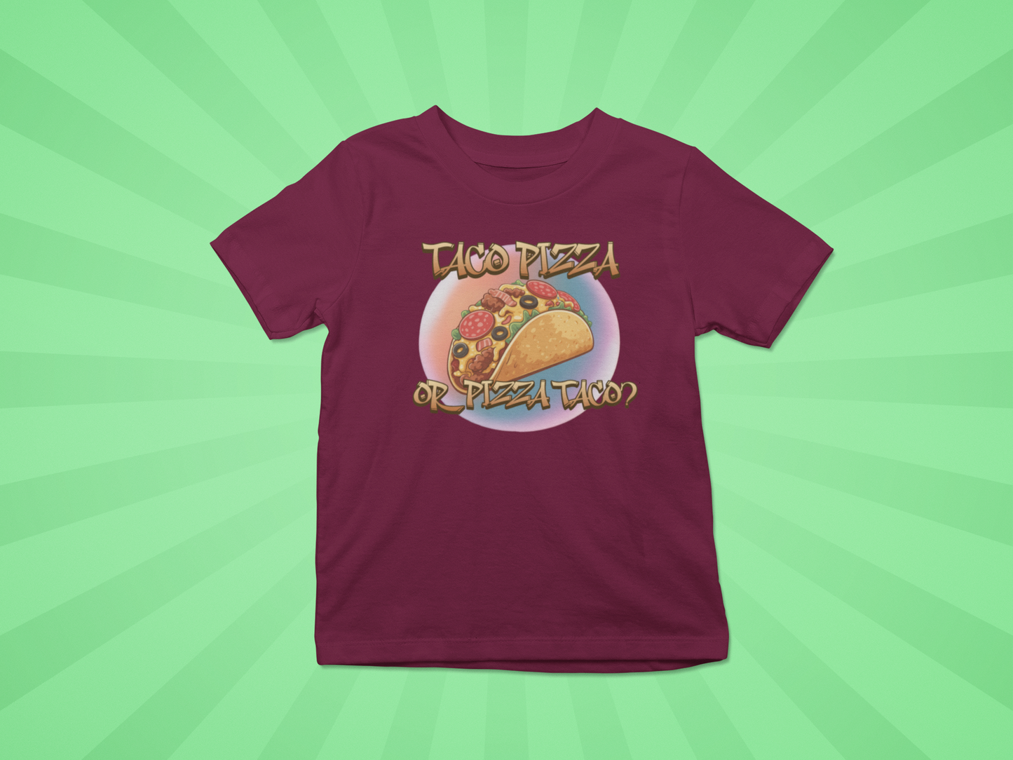 The Great Taco Pizza Debate Kids Tee