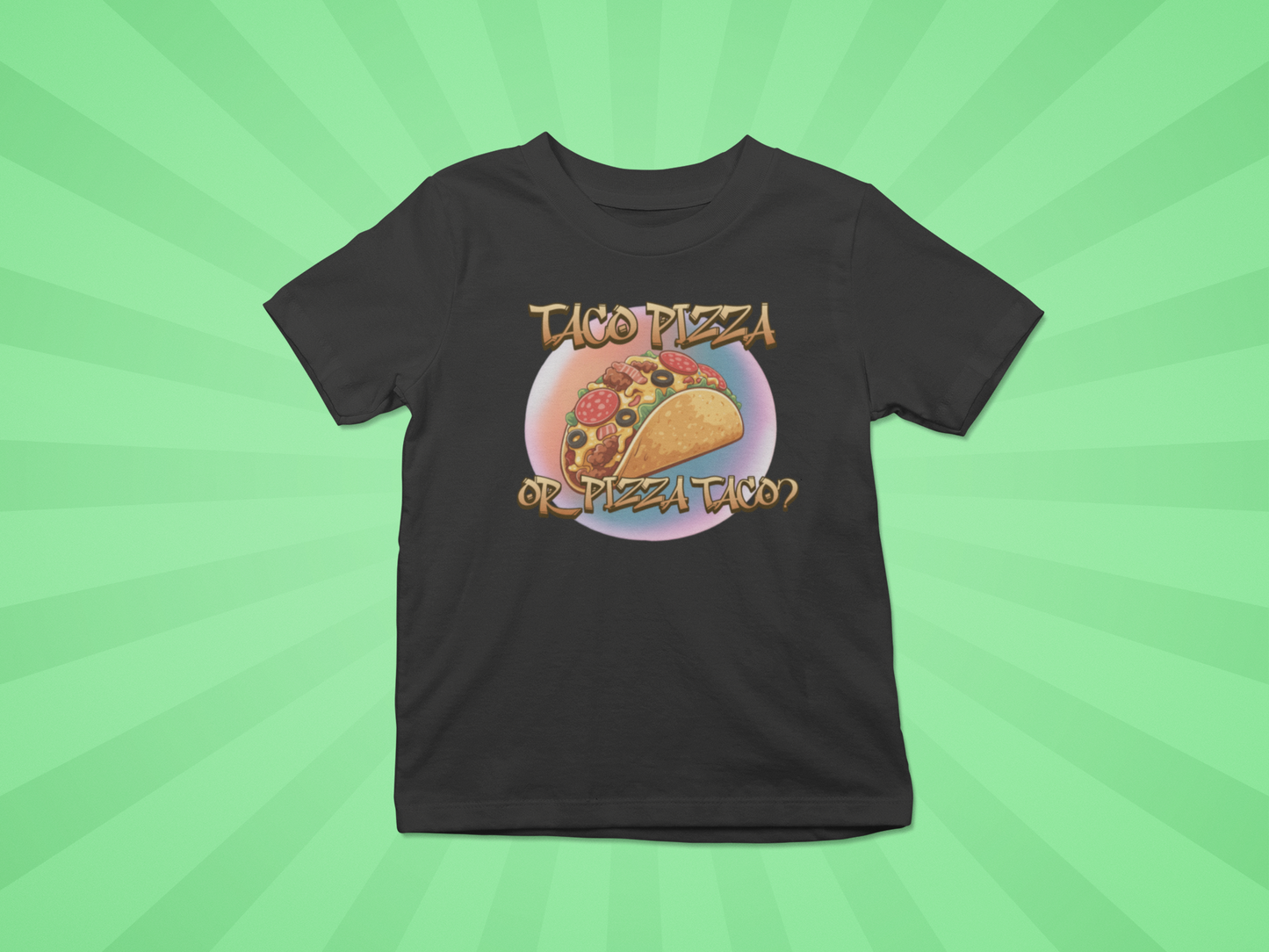 The Great Taco Pizza Debate Kids Tee