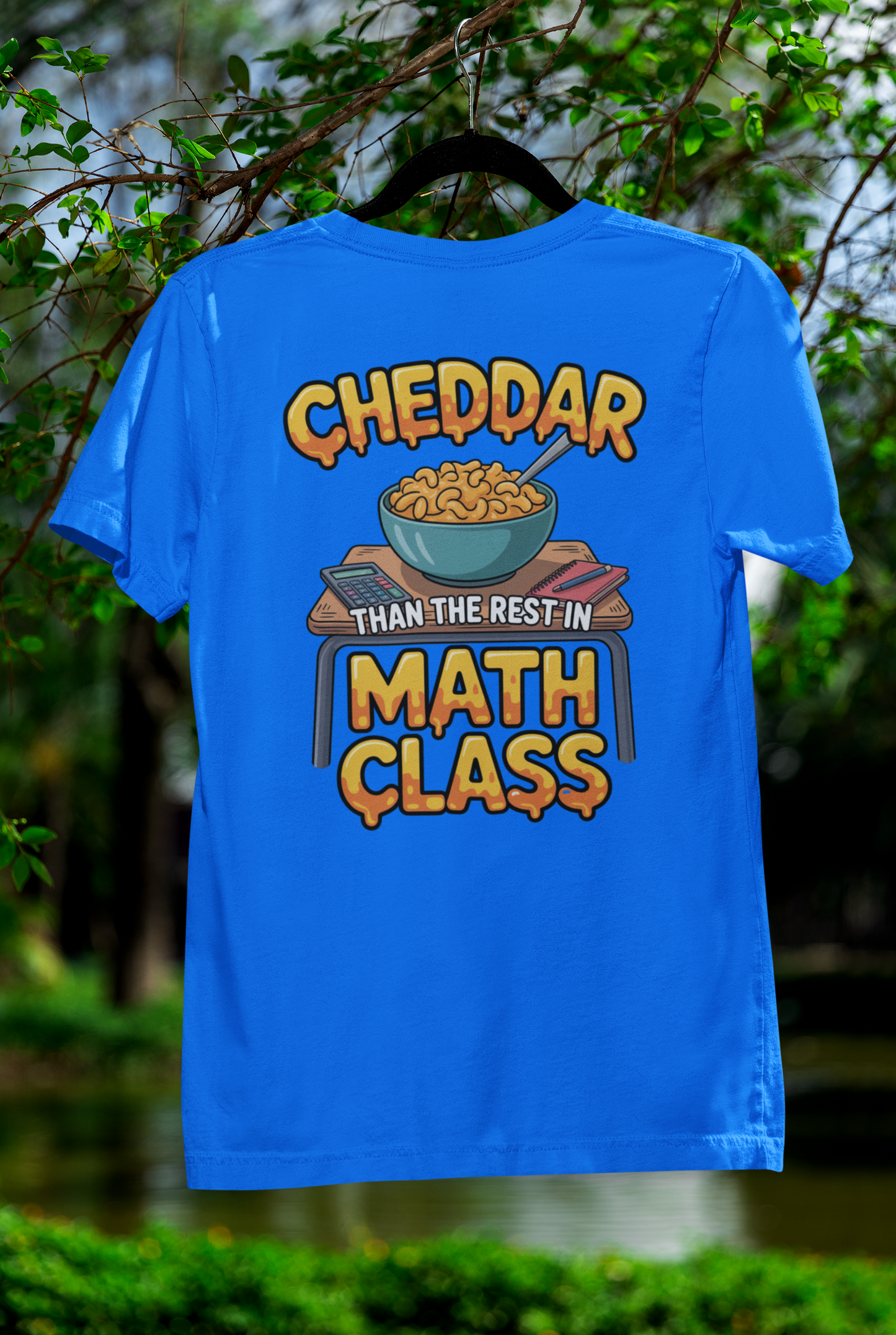 Cheddar Than The Rest In Math Tee – Cartoon Mac n’ Cheese Style for Smarty-Pants