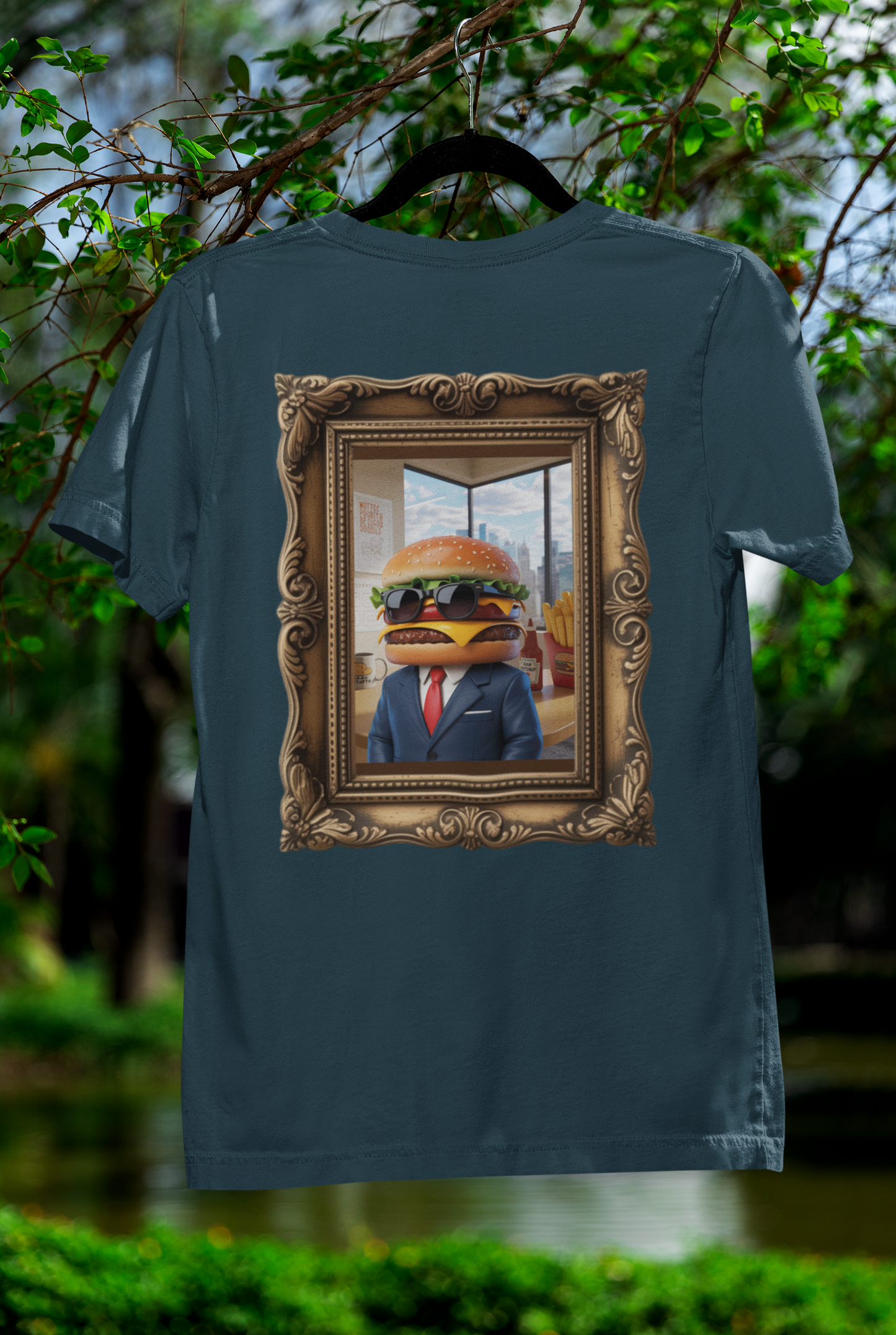 Boss Burger Old-Time Tee – Vintage Portrait Style with a Side of Humor