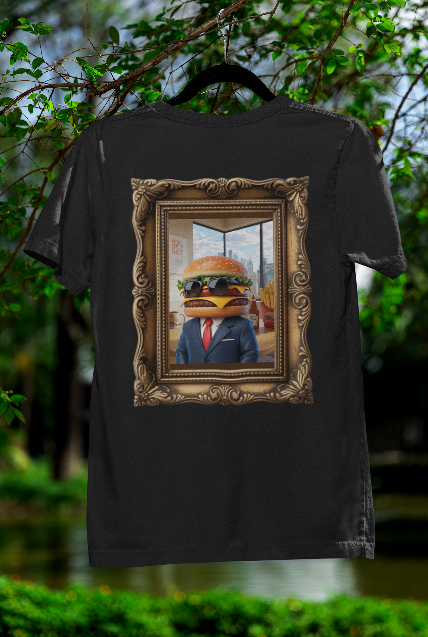 Boss Burger Old-Time Tee – Vintage Portrait Style with a Side of Humor