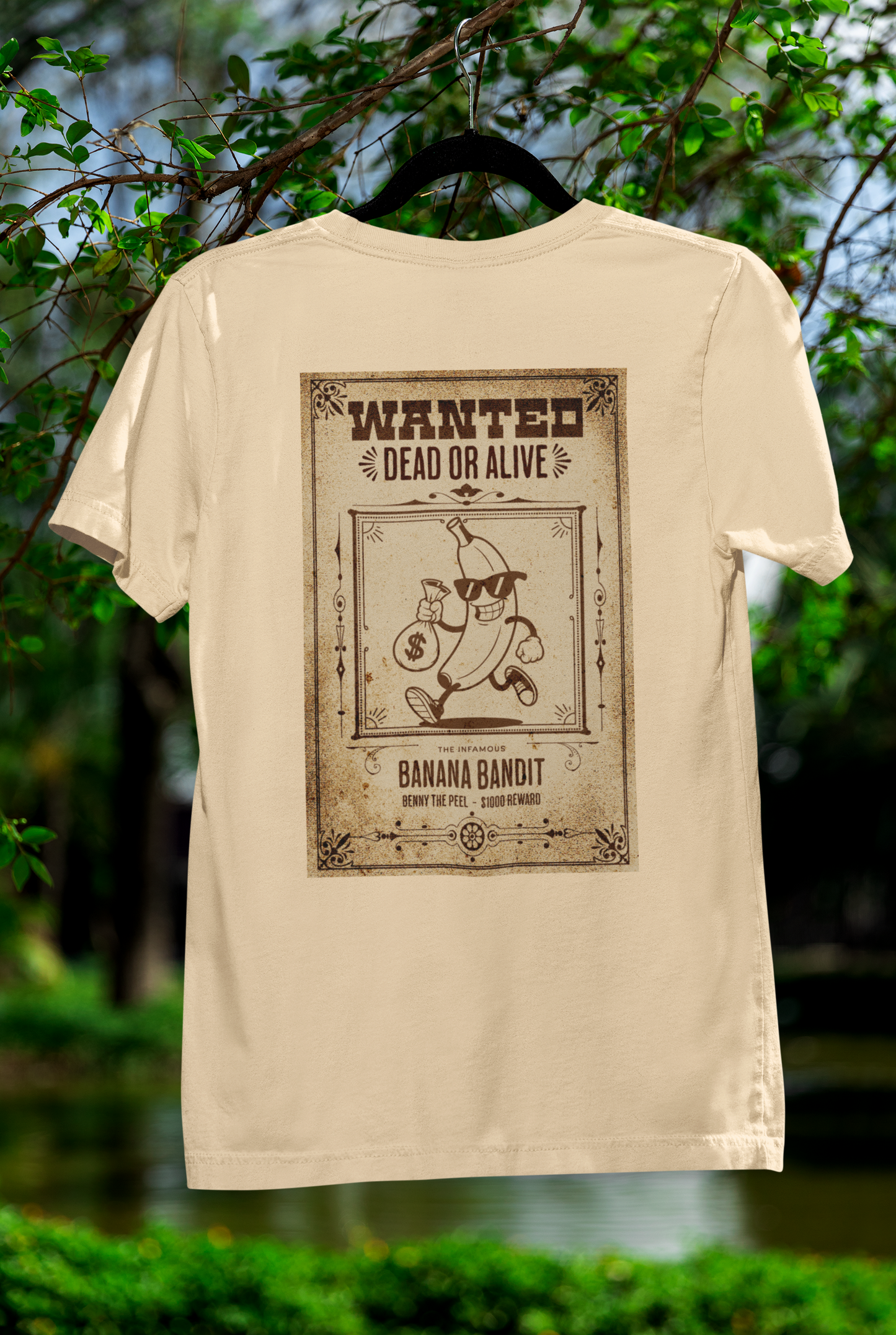 Banana Bandit ‘Wanted’ Tee – Playful Outlaw Style for Snack Lovers