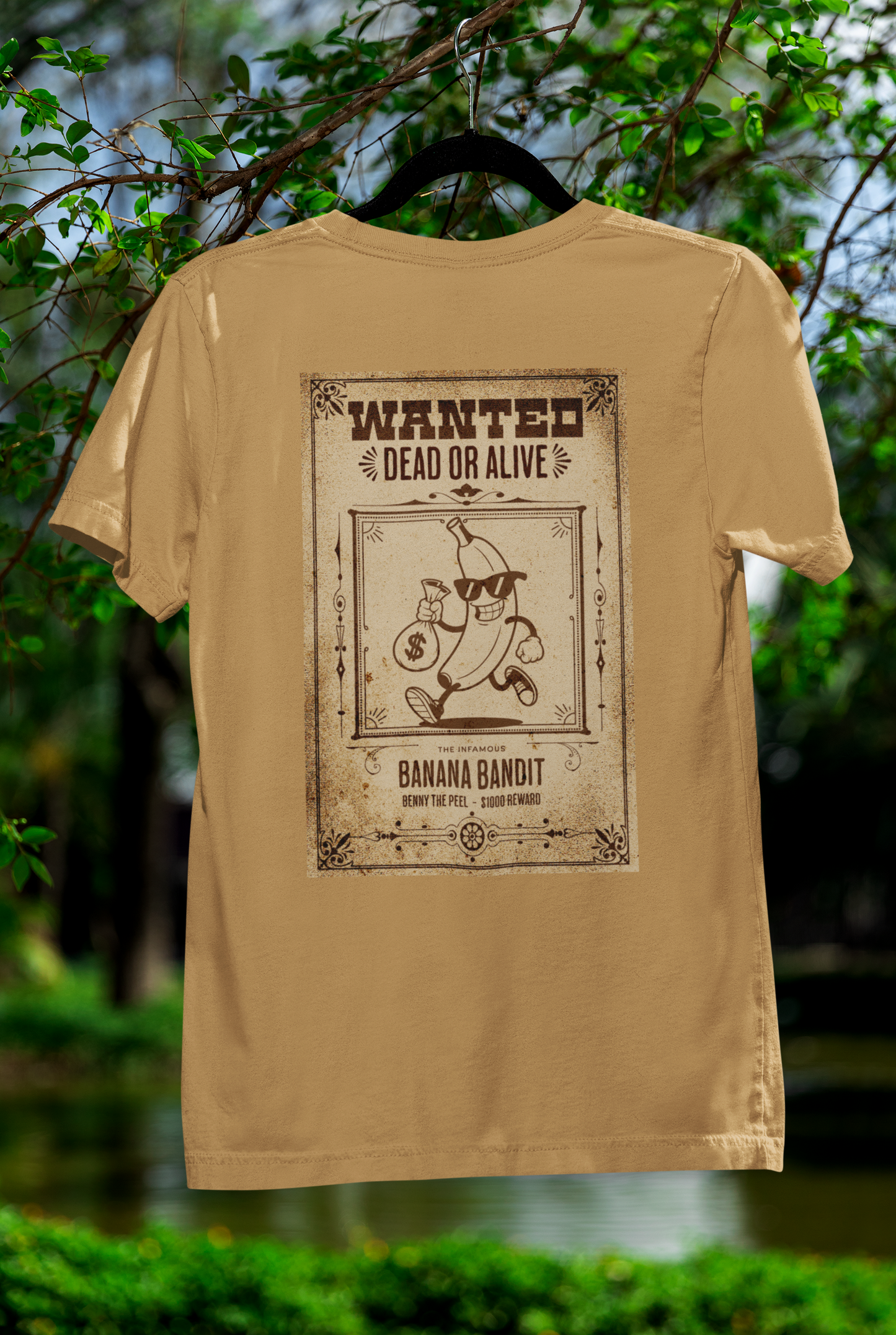 Banana Bandit ‘Wanted’ Tee – Playful Outlaw Style for Snack Lovers