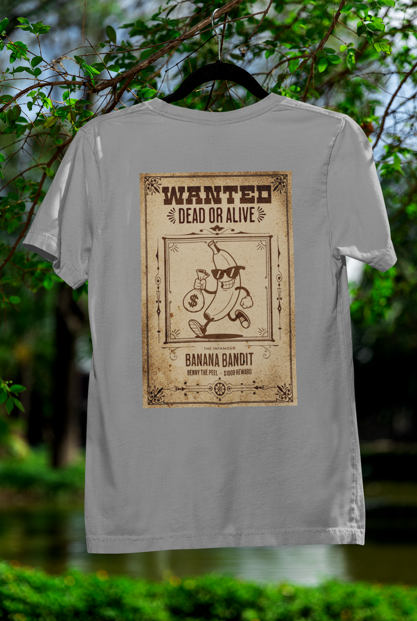 Banana Bandit ‘Wanted’ Tee – Playful Outlaw Style for Snack Lovers