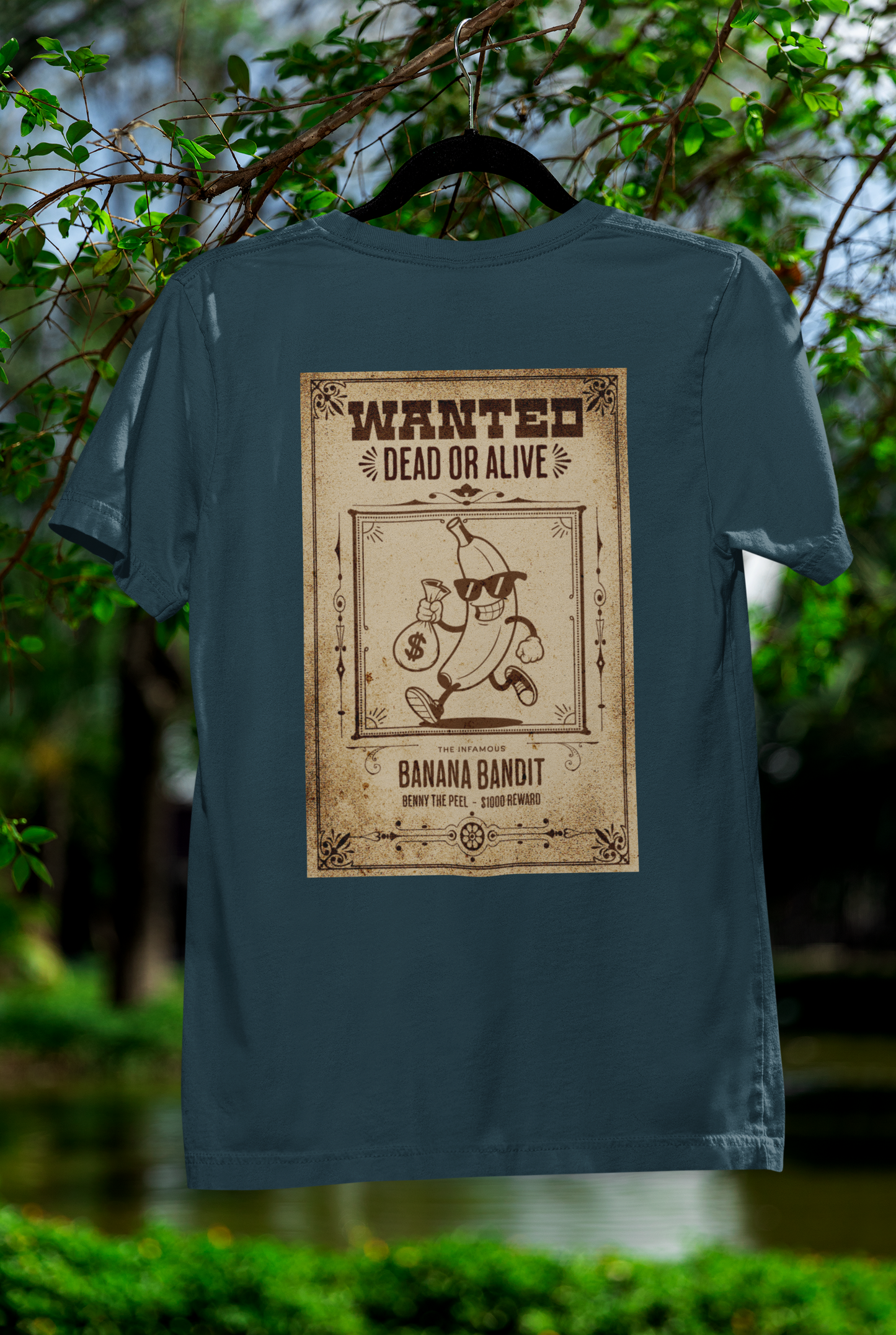 Banana Bandit ‘Wanted’ Tee – Playful Outlaw Style for Snack Lovers
