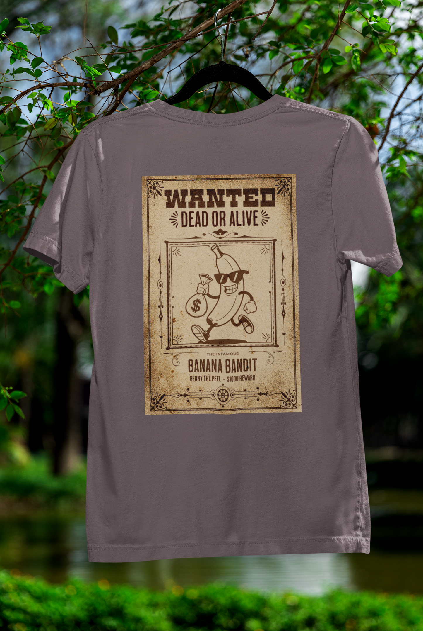 Banana Bandit ‘Wanted’ Tee – Playful Outlaw Style for Snack Lovers