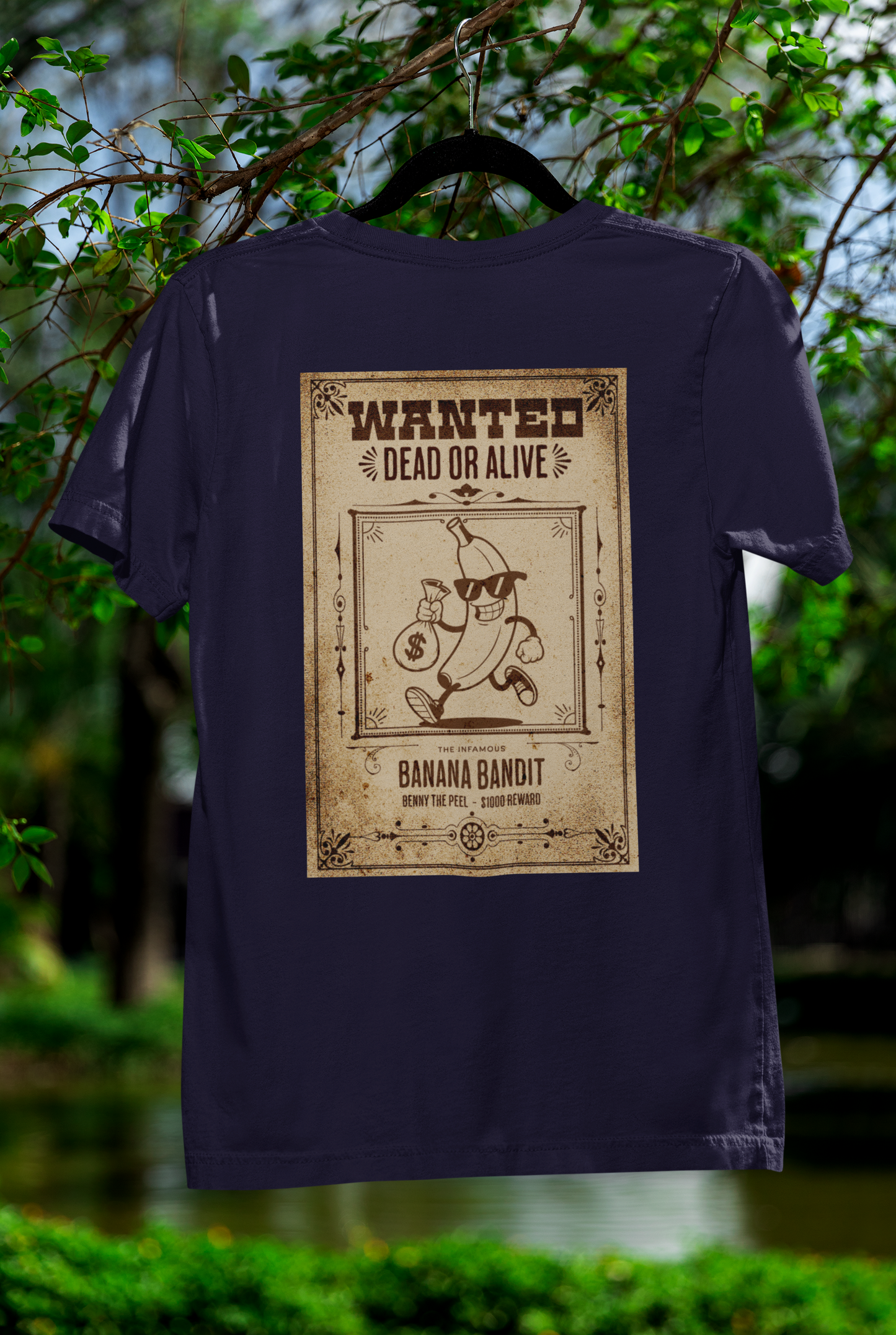 Banana Bandit ‘Wanted’ Tee – Playful Outlaw Style for Snack Lovers
