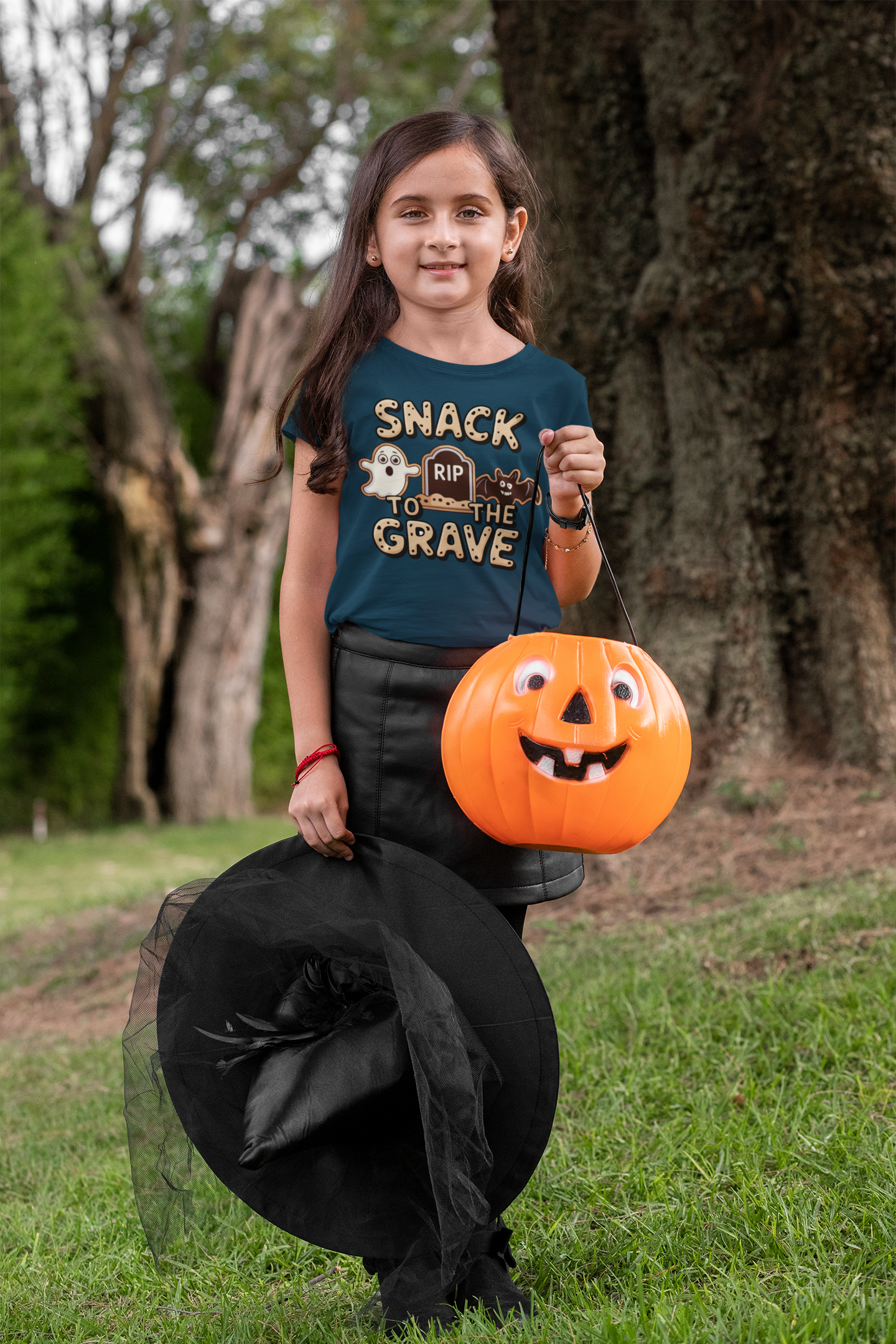 Snack To The Grave Kids Halloween Tee