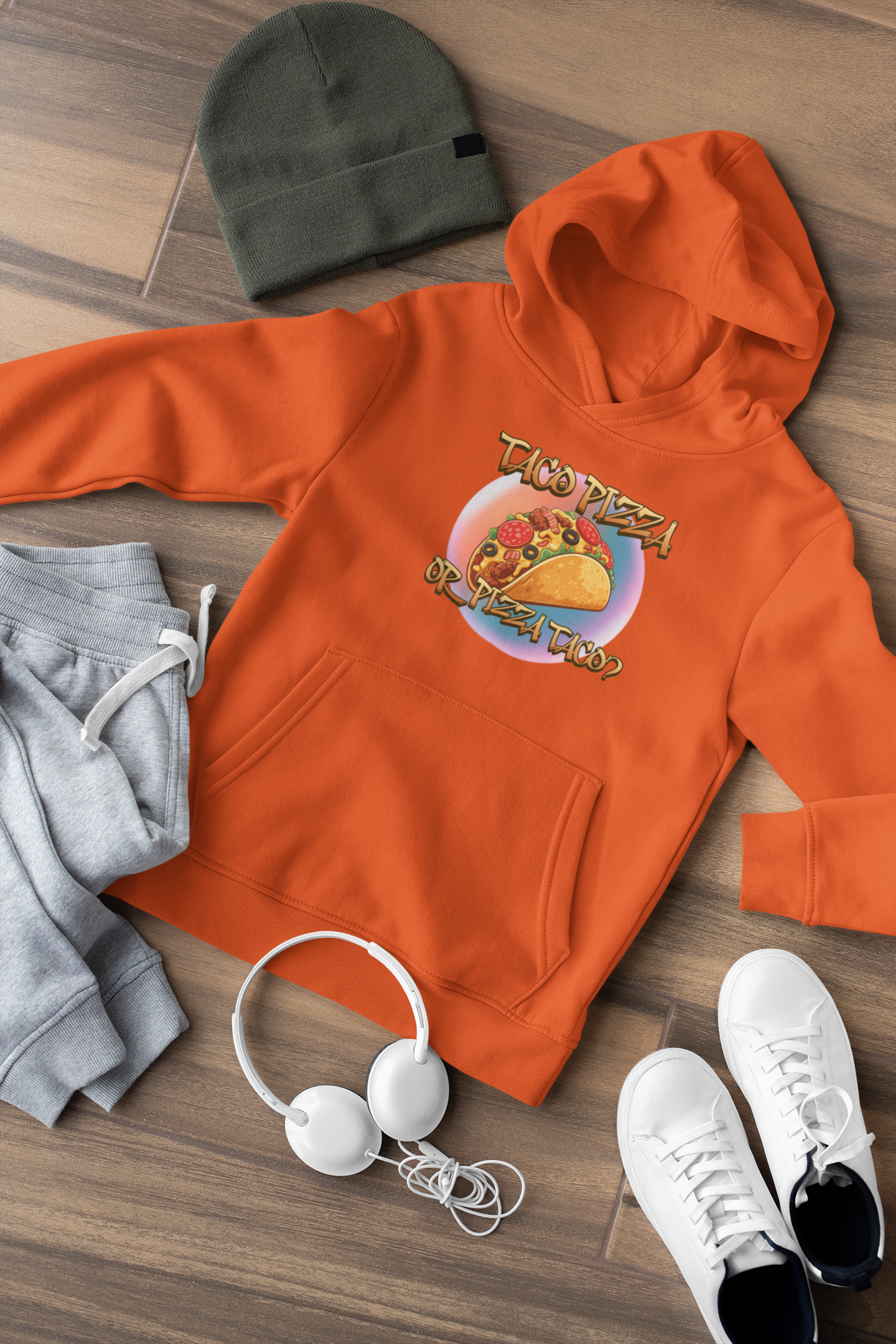 The Great Taco Pizza Debate Kids Hoodie