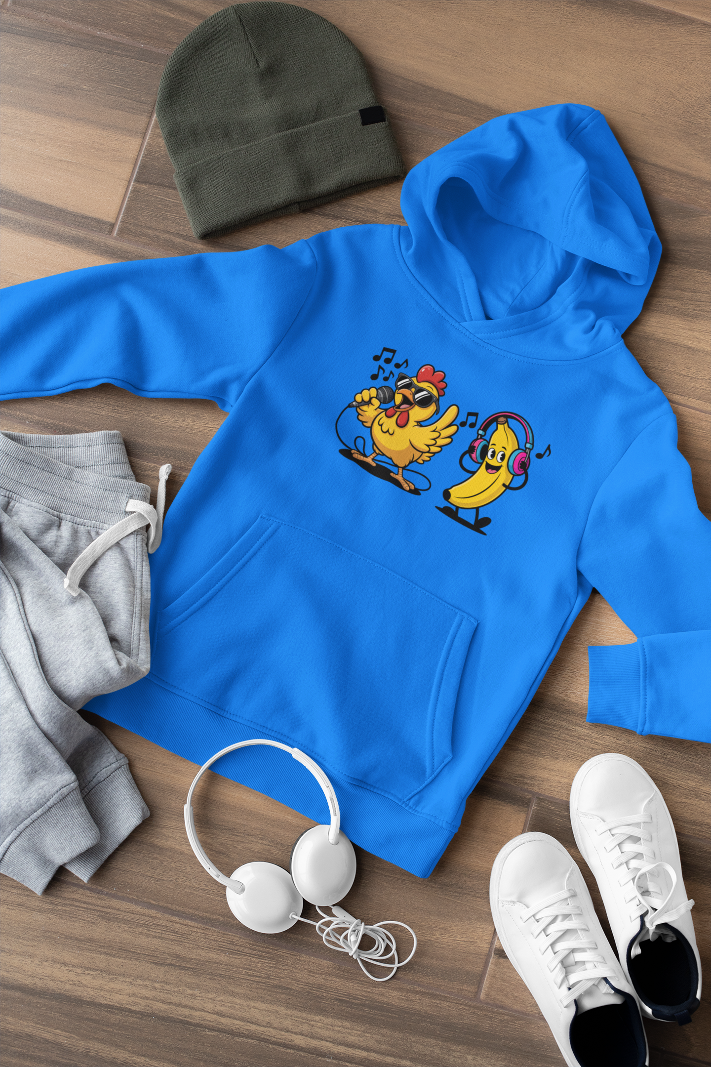 Chicken Banana Kids Hoodie