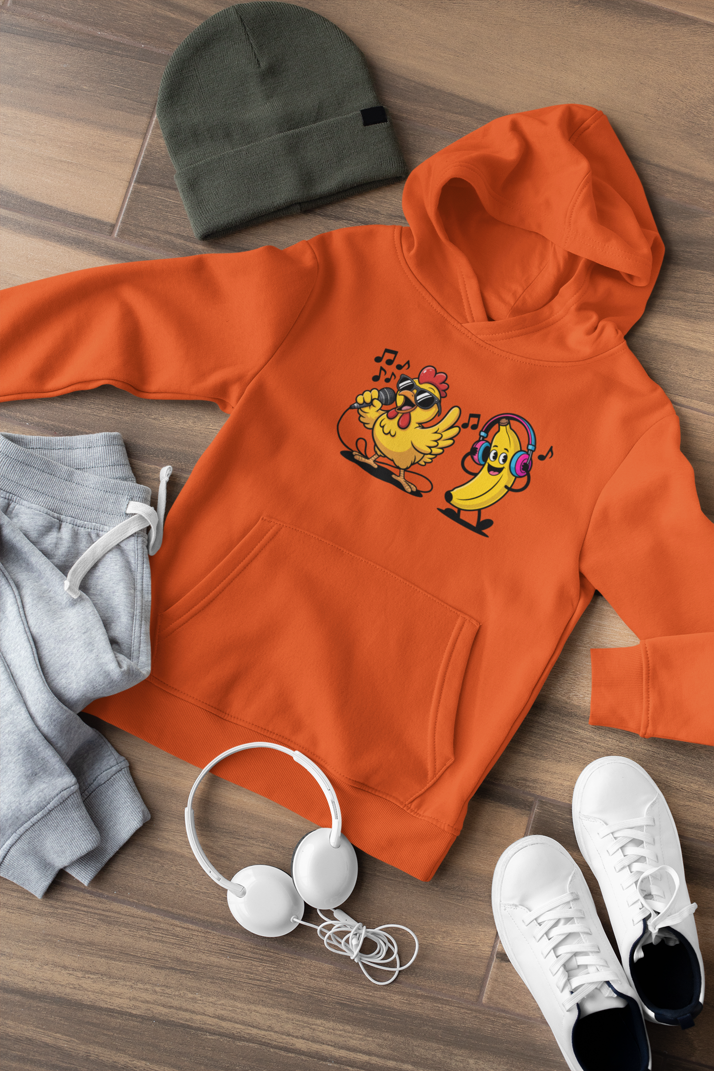 Chicken Banana Kids Hoodie