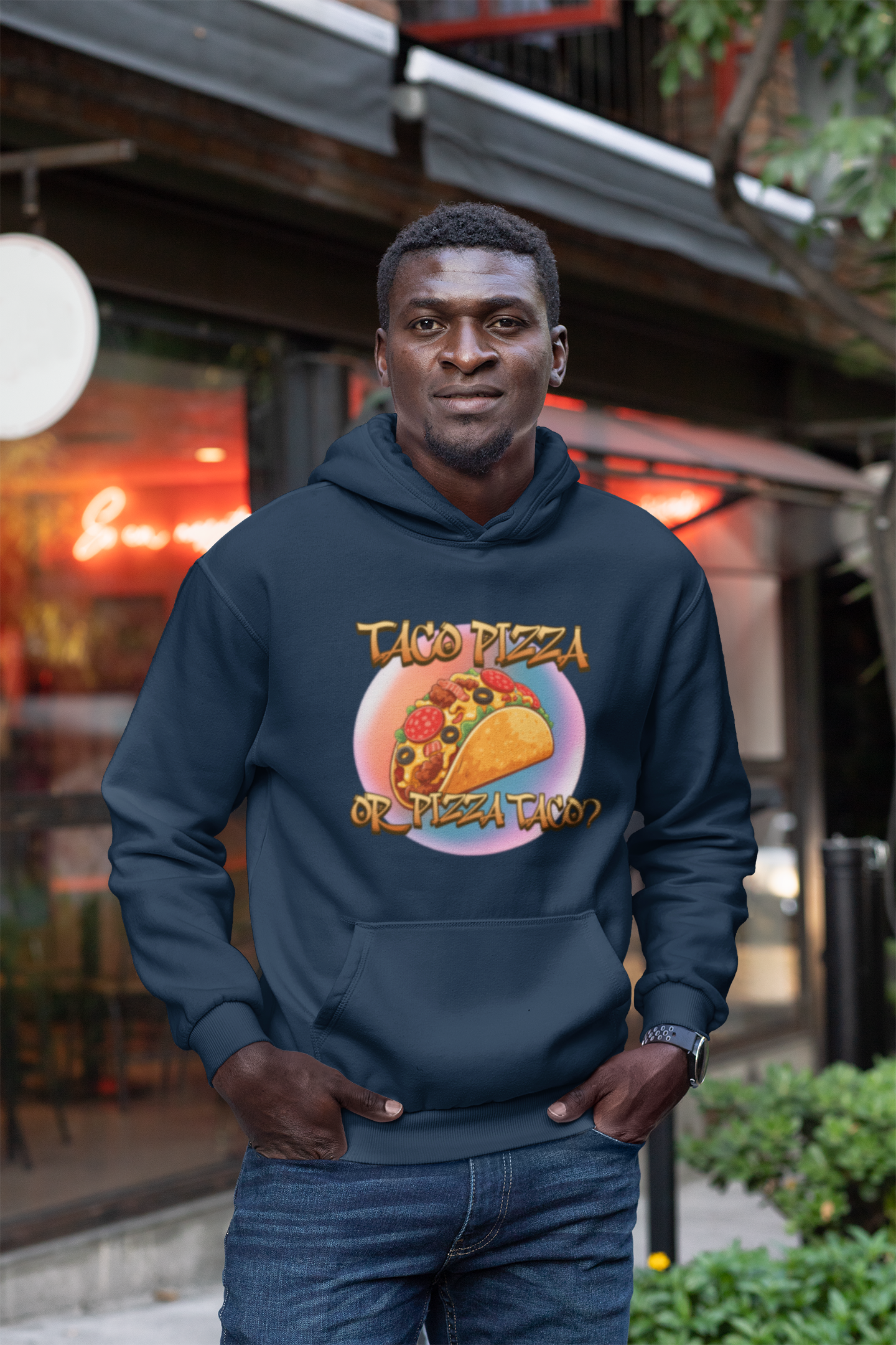 The Great Taco Pizza Debate Hoodie