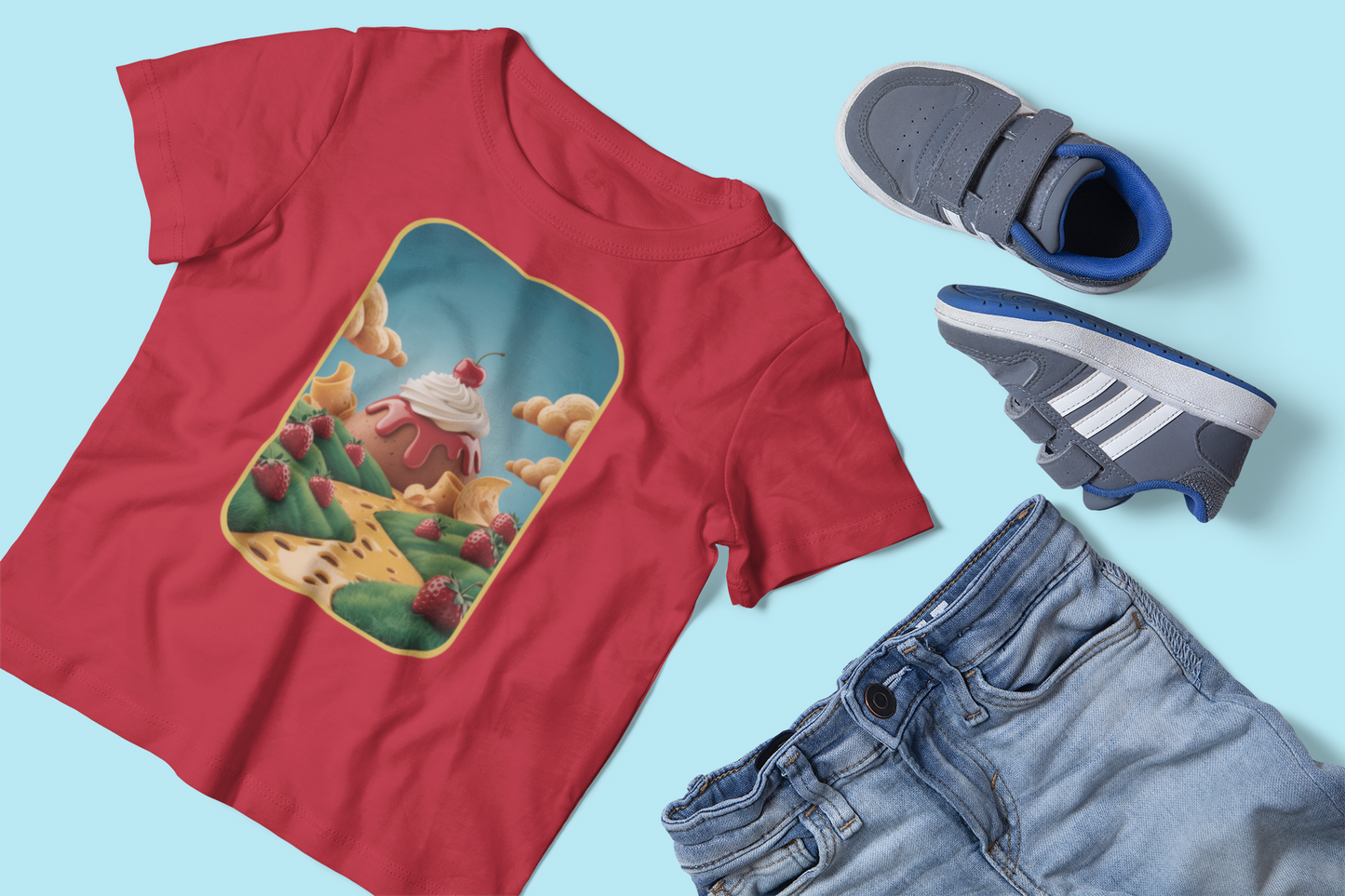 Strawberry Sundae Dreamscape Kids Tee