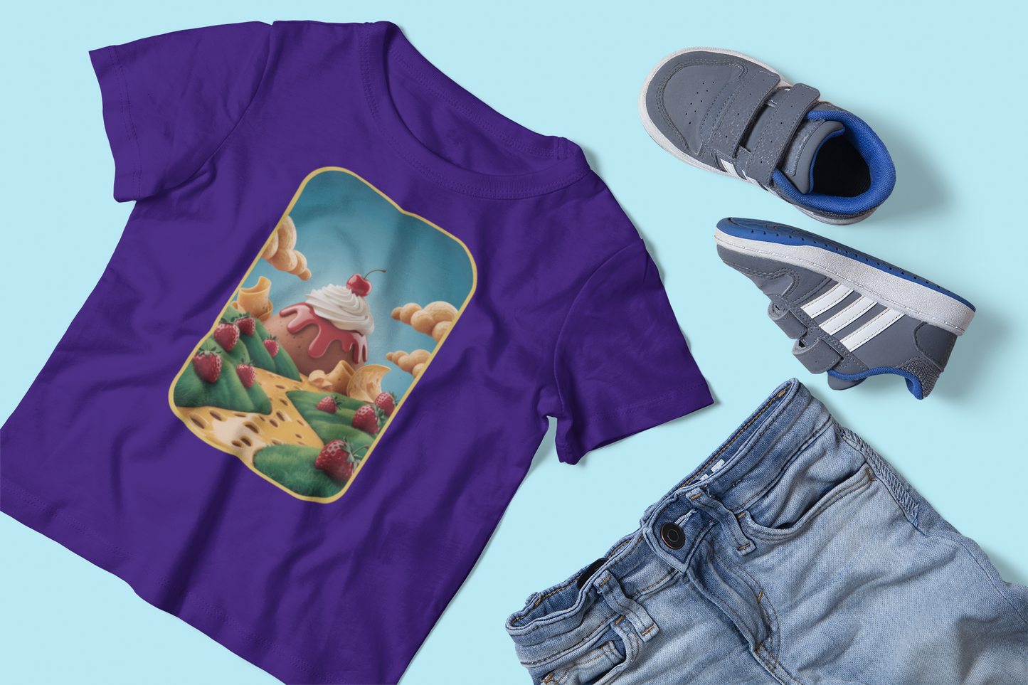Strawberry Sundae Dreamscape Kids Tee
