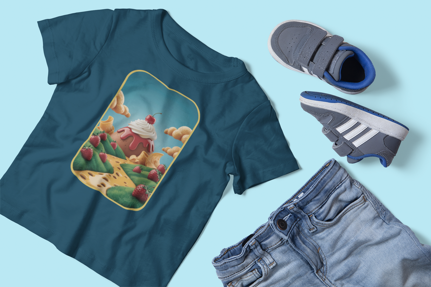 Strawberry Sundae Dreamscape Kids Tee