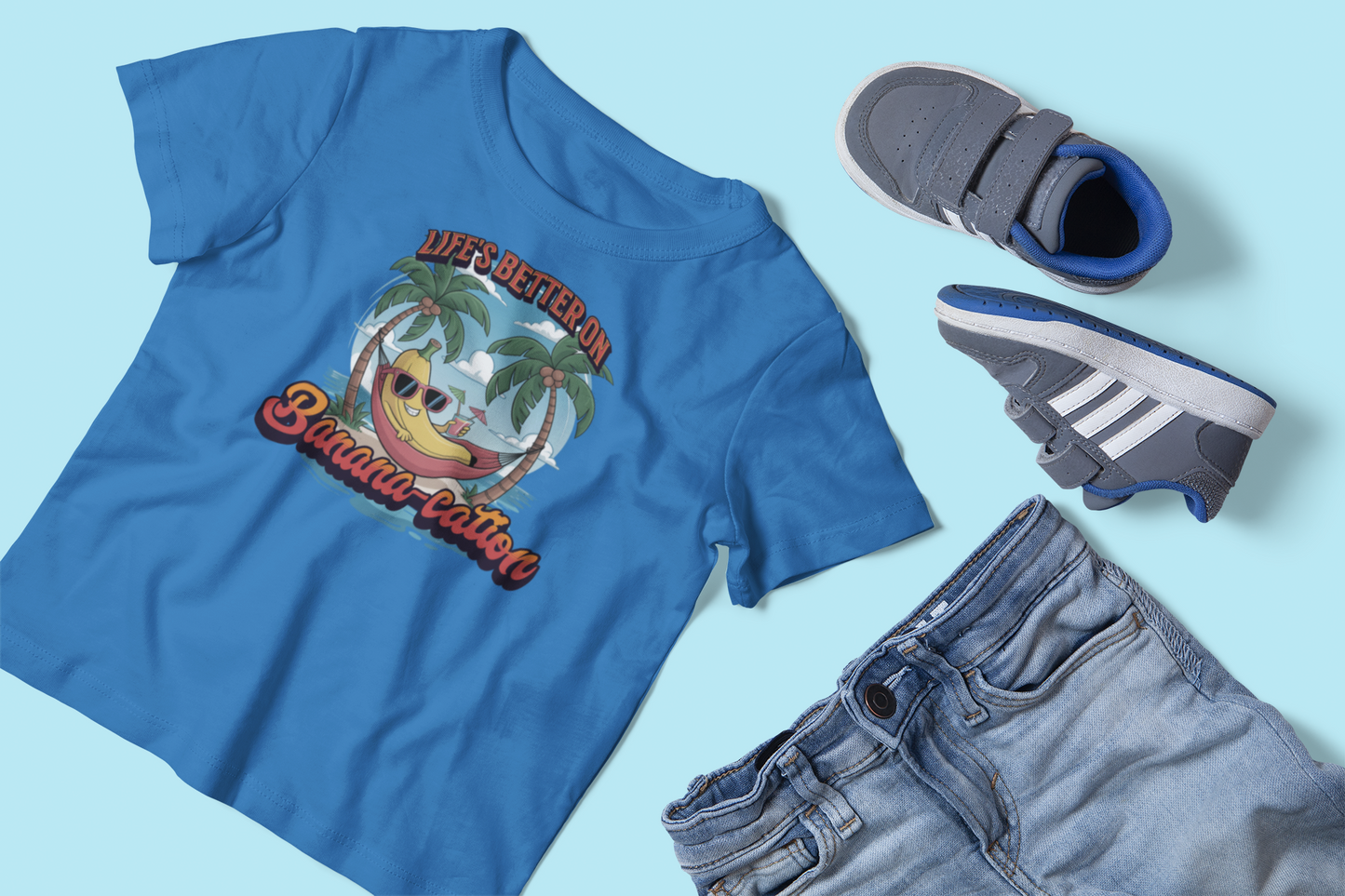 Life's Better On Banana-cation Kids Vacation Tee
