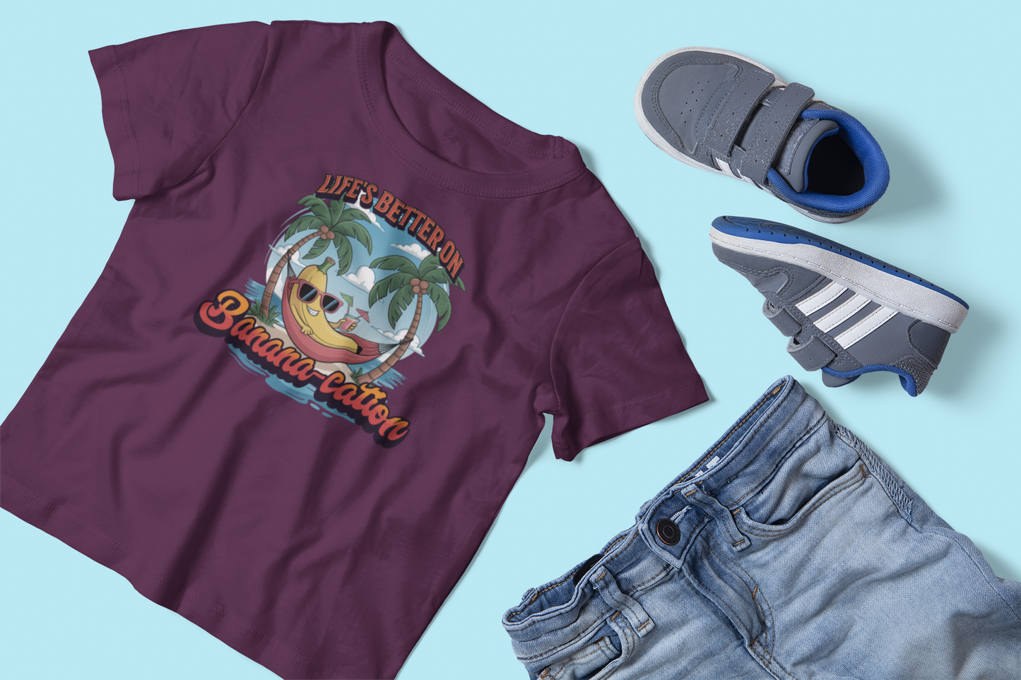 Life's Better On Banana-cation Kids Vacation Tee