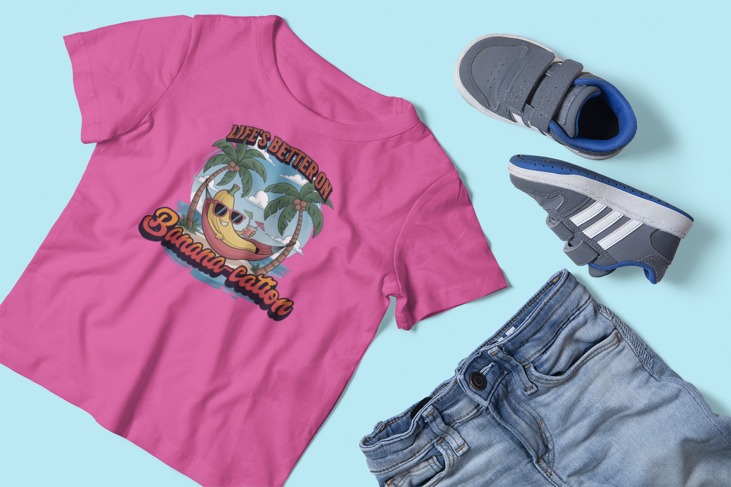 Life's Better On Banana-cation Kids Vacation Tee