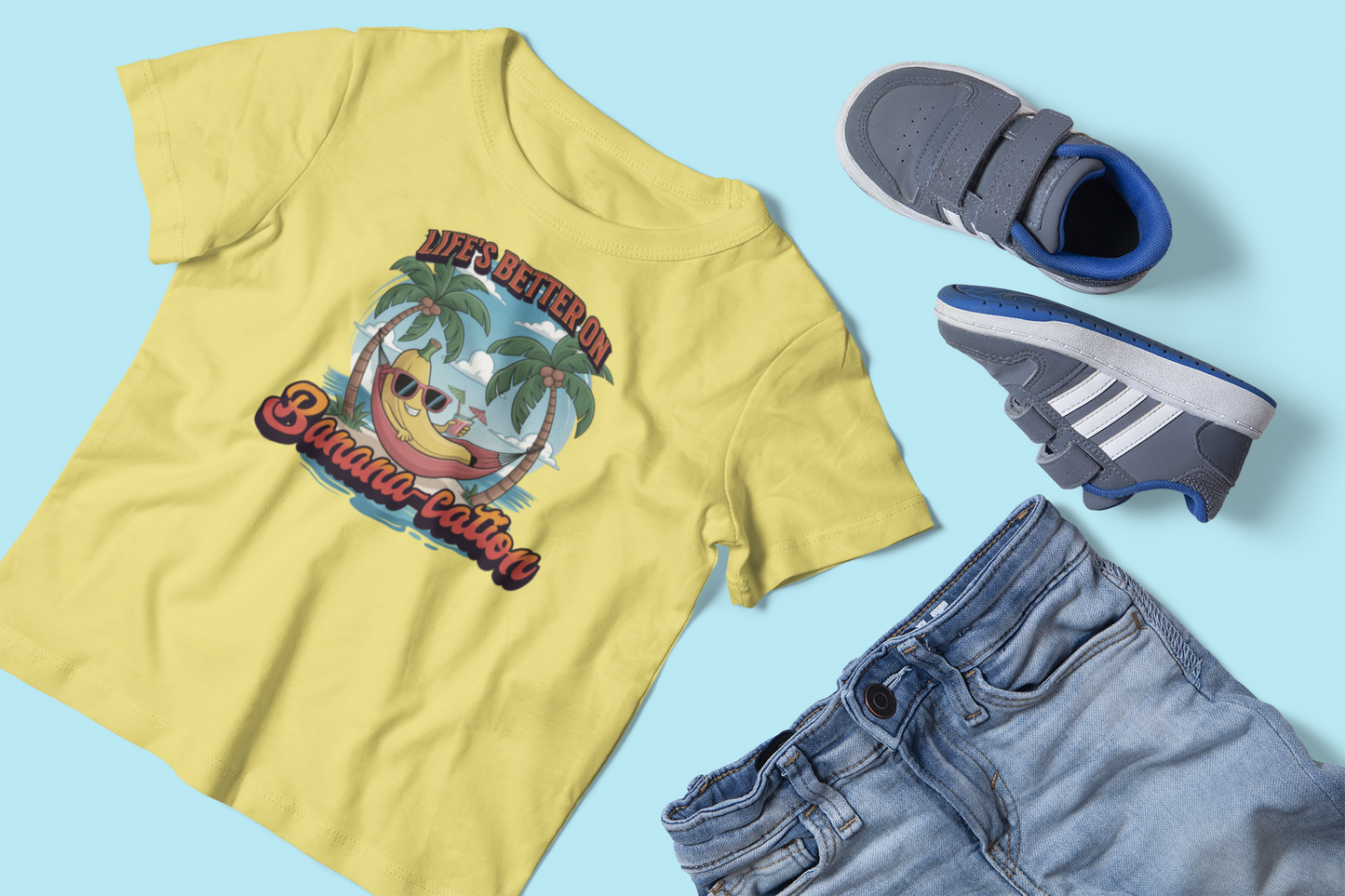 Life's Better On Banana-cation Kids Vacation Tee