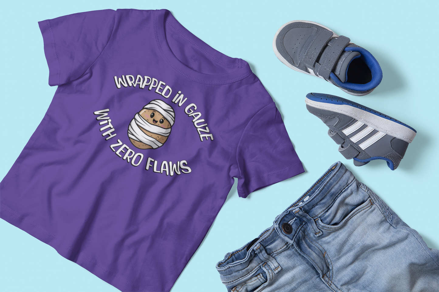 Wrapped In Gauze Mummy Kids Tee